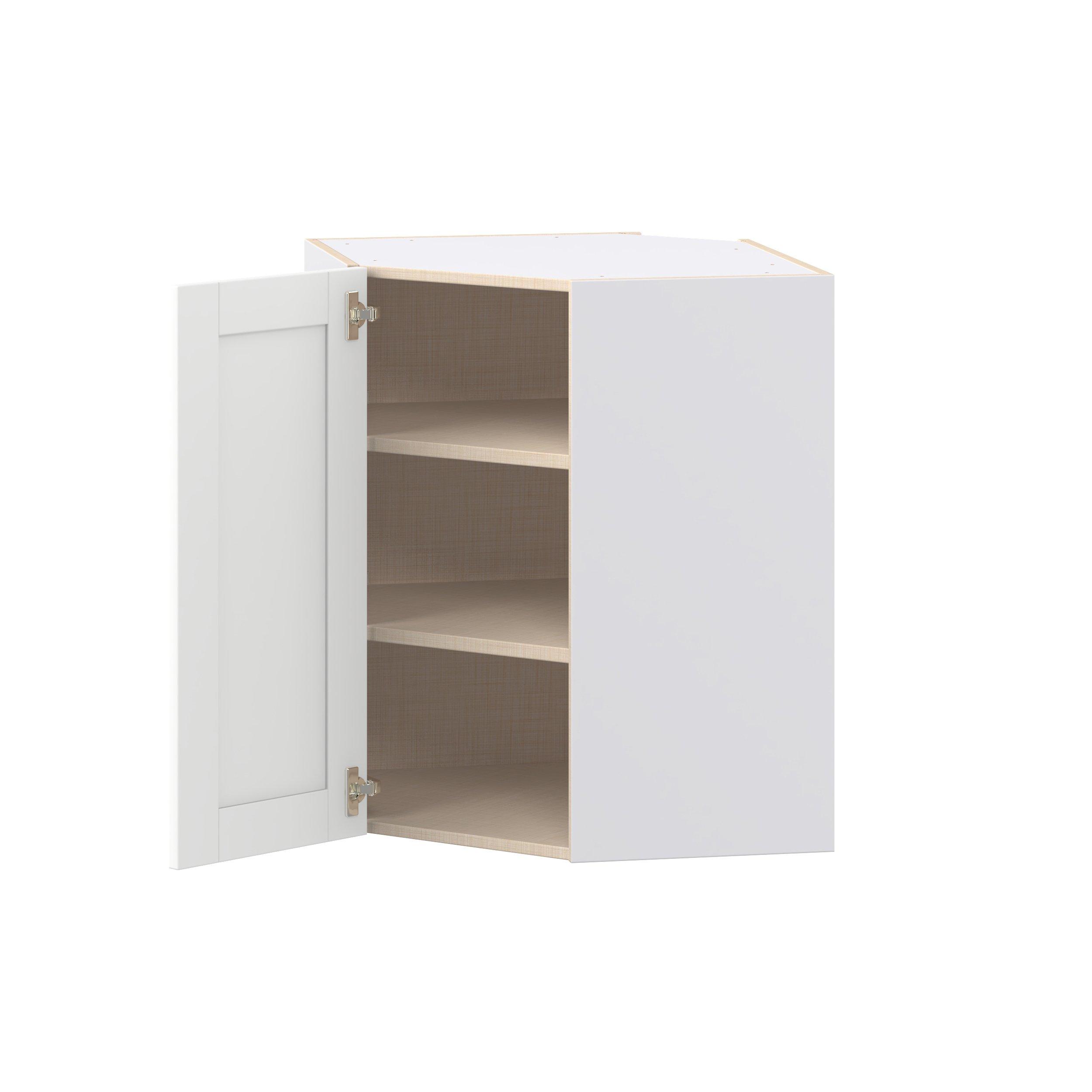 Summerhill 24 in. Bright White Wall Angle Corner Cabinet