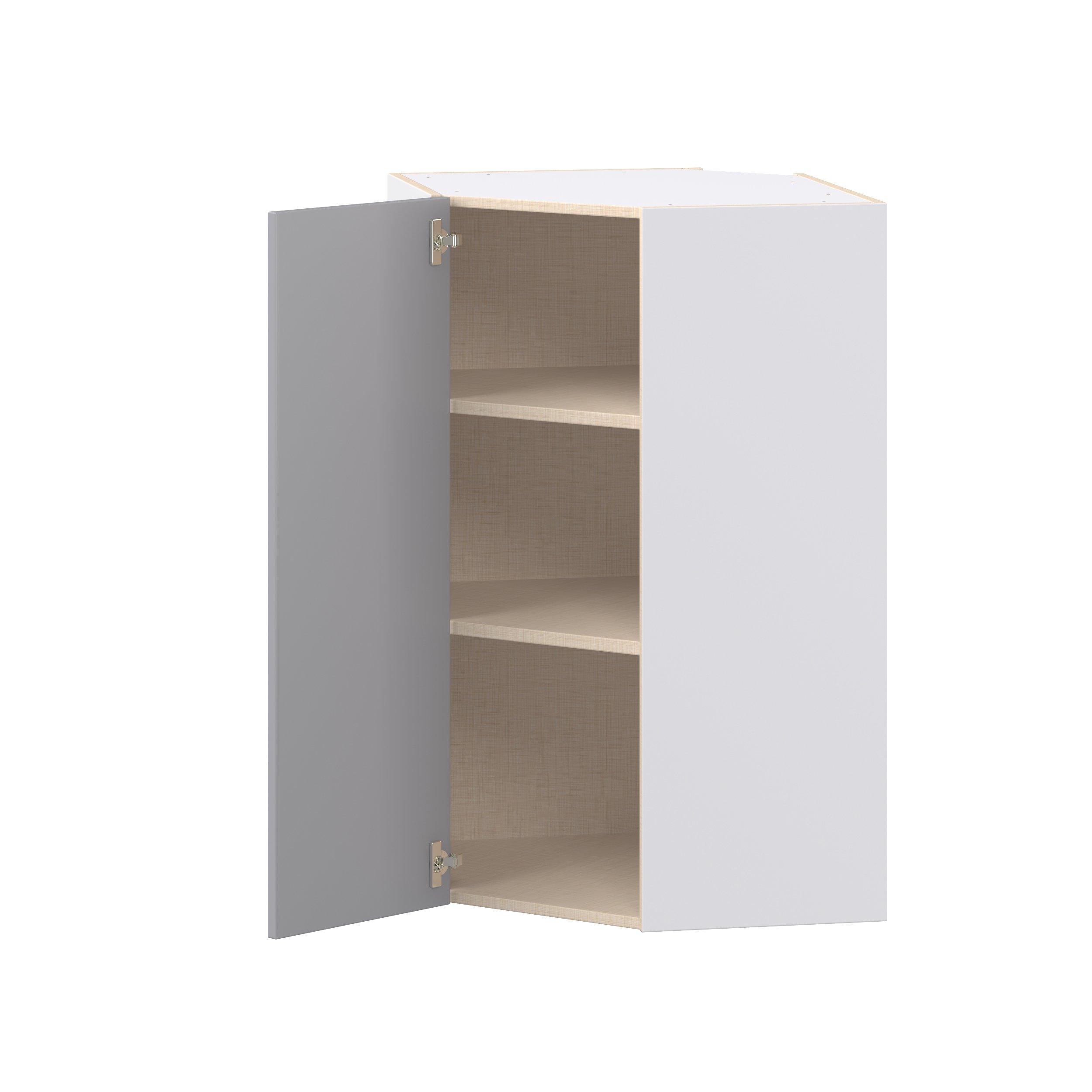 Candler 24 in. Painted Slate Gray Wall Angle Corner Cabinet