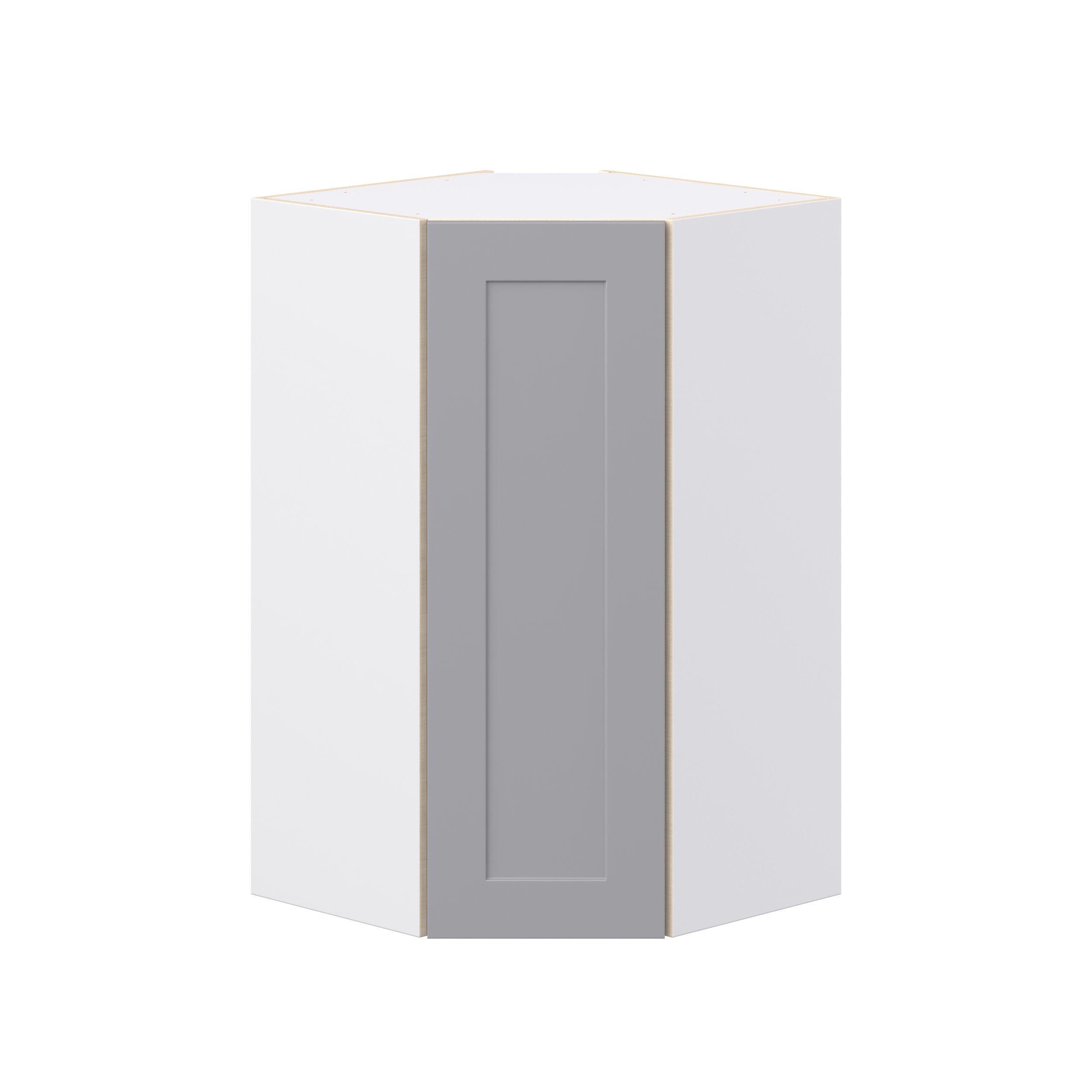 Candler 24 in. Painted Slate Gray Wall Angle Corner Cabinet