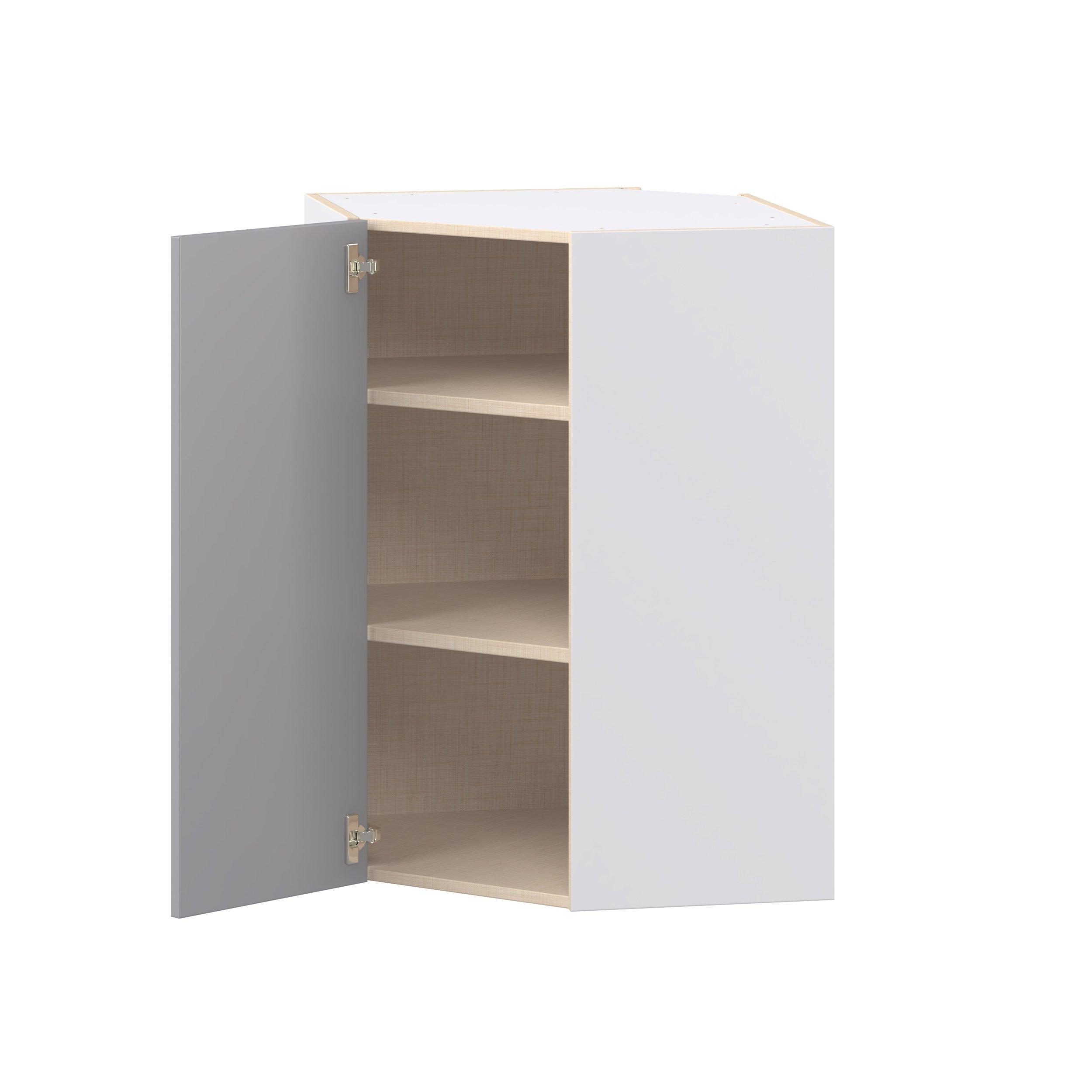 Candler 24 in. Painted Slate Gray Wall Angle Corner Cabinet