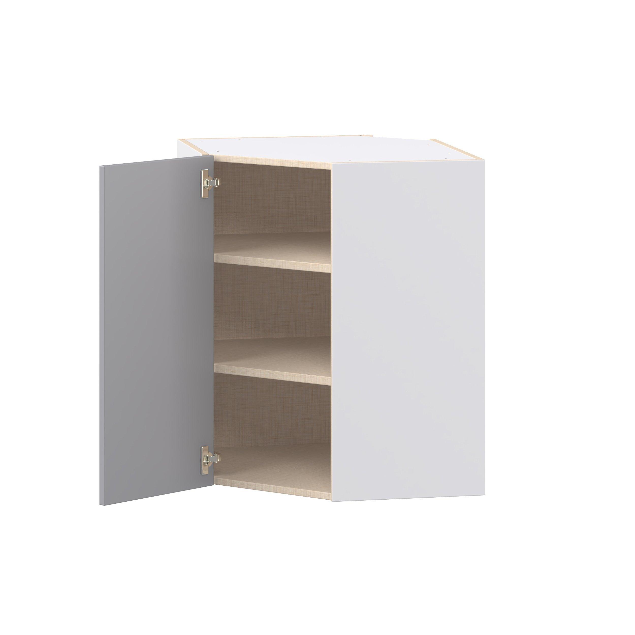 Candler 24 in. Painted Slate Gray Wall Angle Corner Cabinet