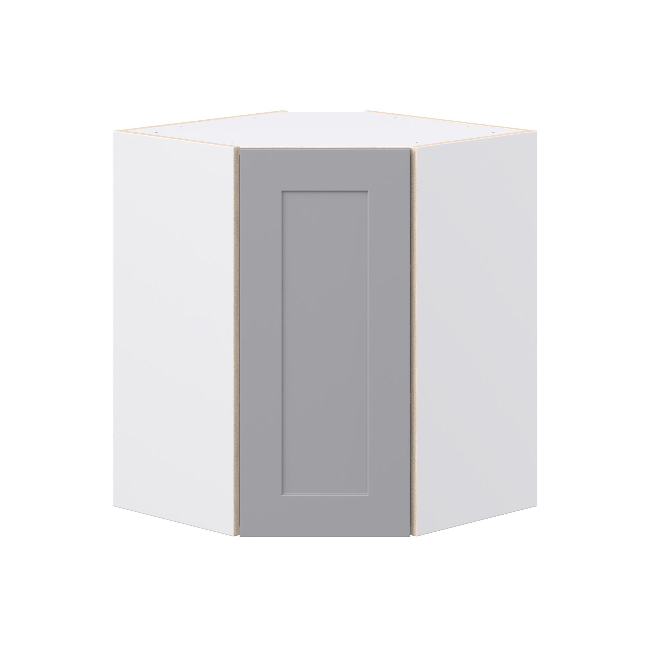 Candler 24 in. Painted Slate Gray Wall Angle Corner Cabinet