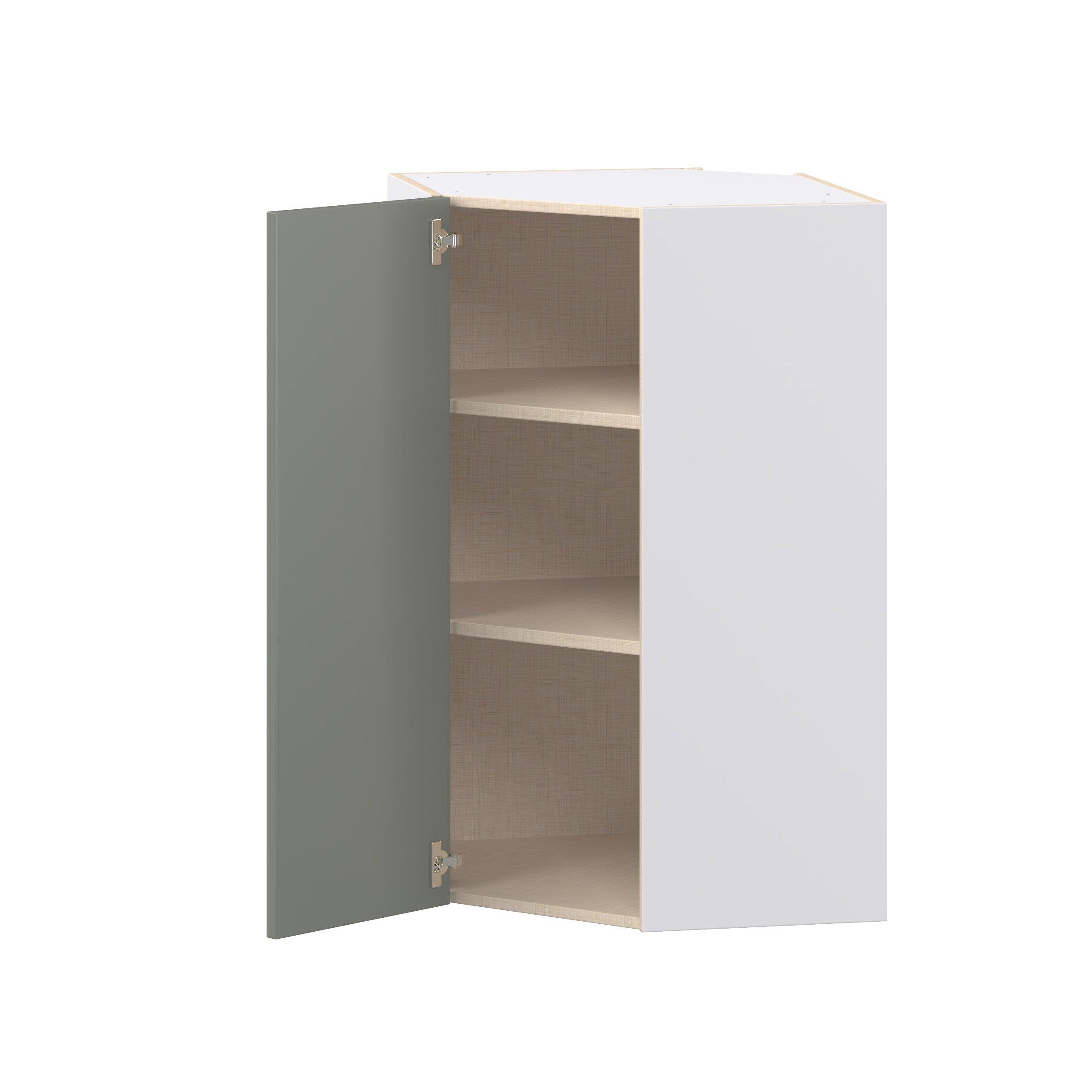 Linden 24 in. Painted Moss Green Wall Angle Corner Cabinet