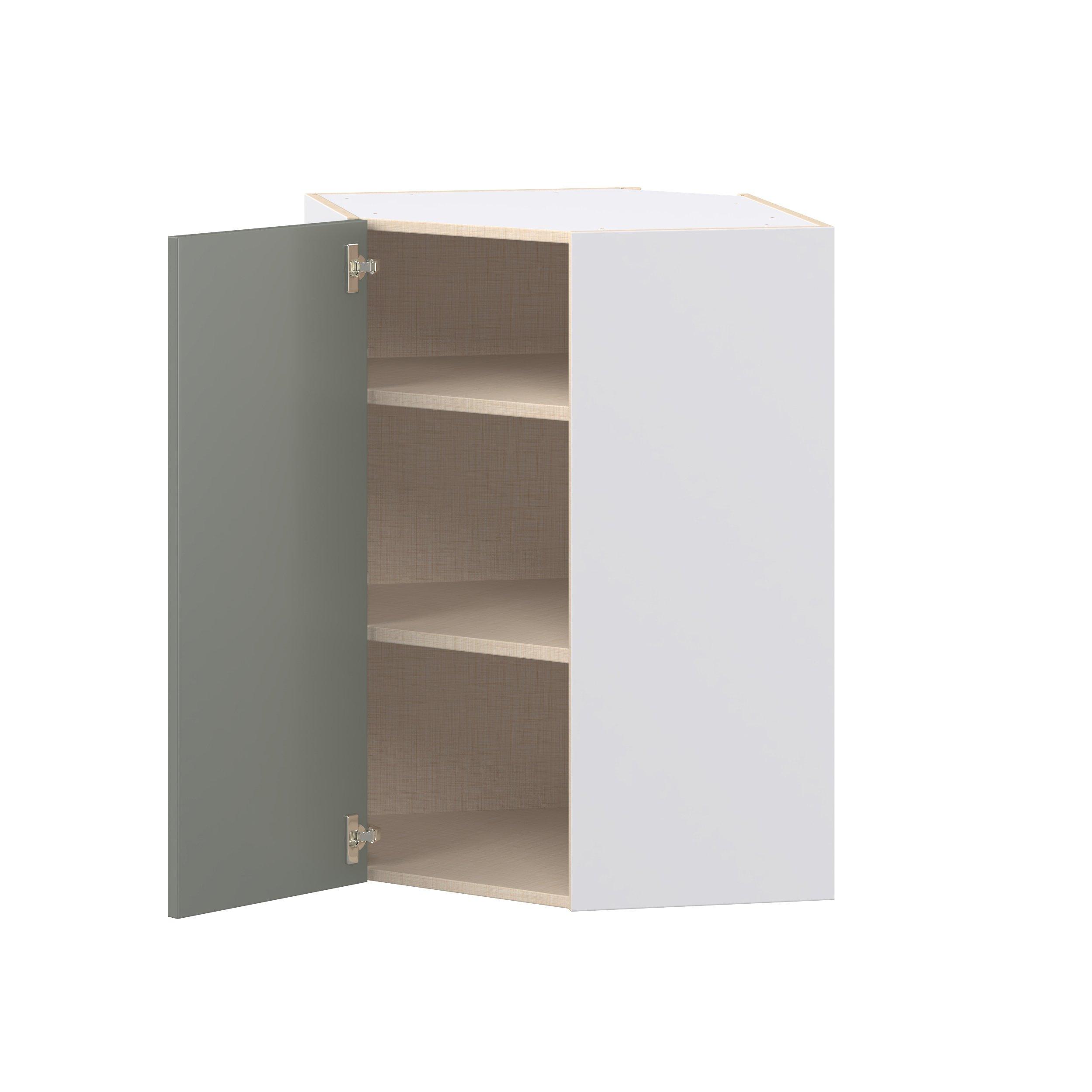 Linden 24 in. Painted Moss Green Wall Angle Corner Cabinet