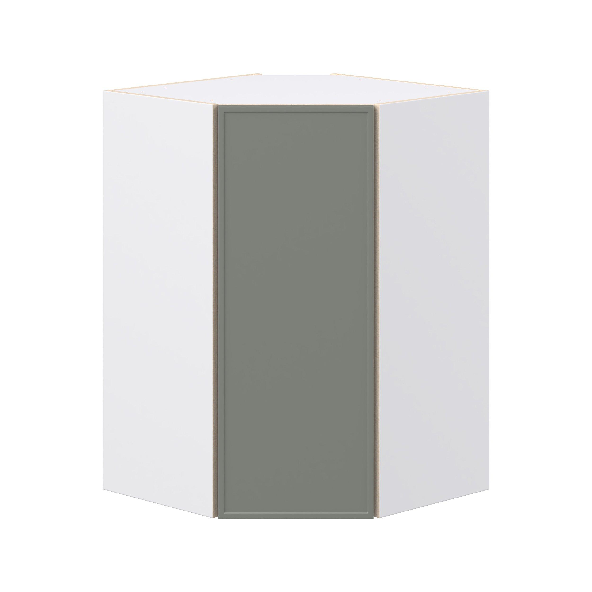 Linden 24 in. Painted Moss Green Wall Angle Corner Cabinet