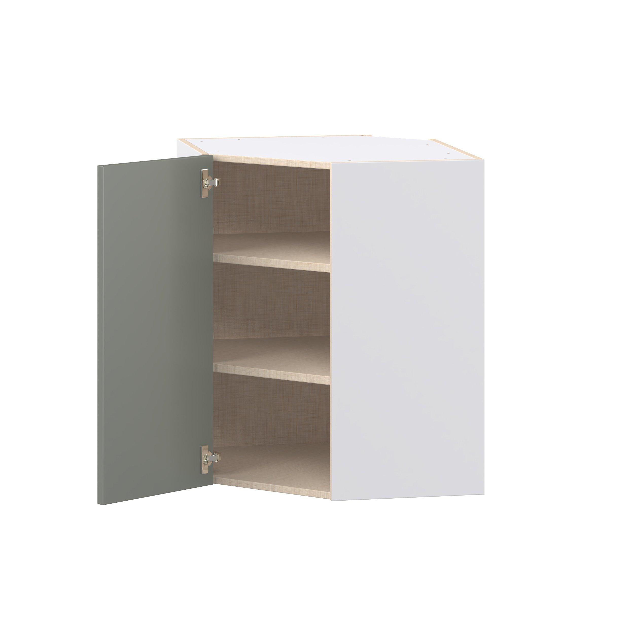 Linden 24 in. Painted Moss Green Wall Angle Corner Cabinet