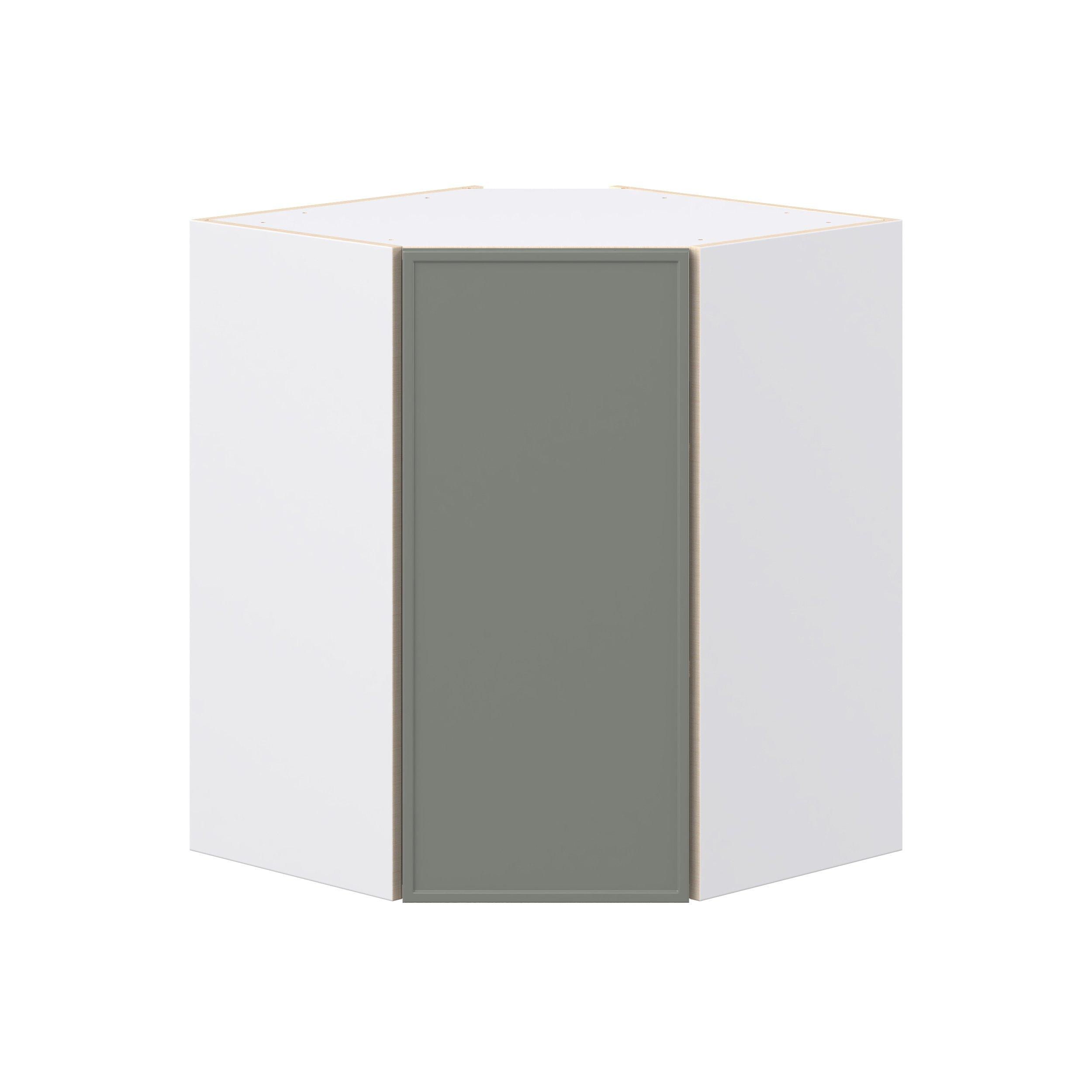 Linden 24 in. Painted Moss Green Wall Angle Corner Cabinet