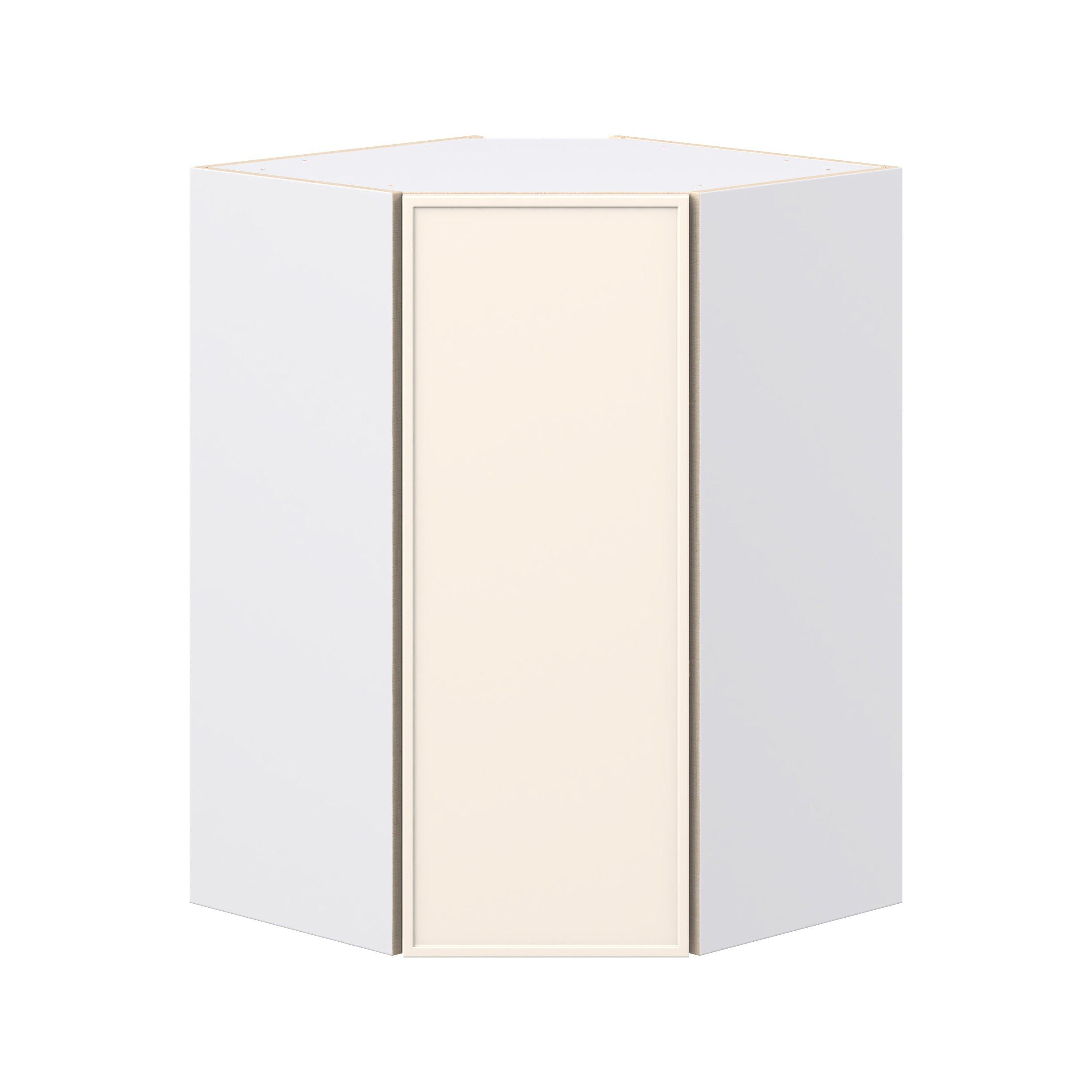 Linden 24 in. Painted Washed Linen Wall Angle Corner Cabinet