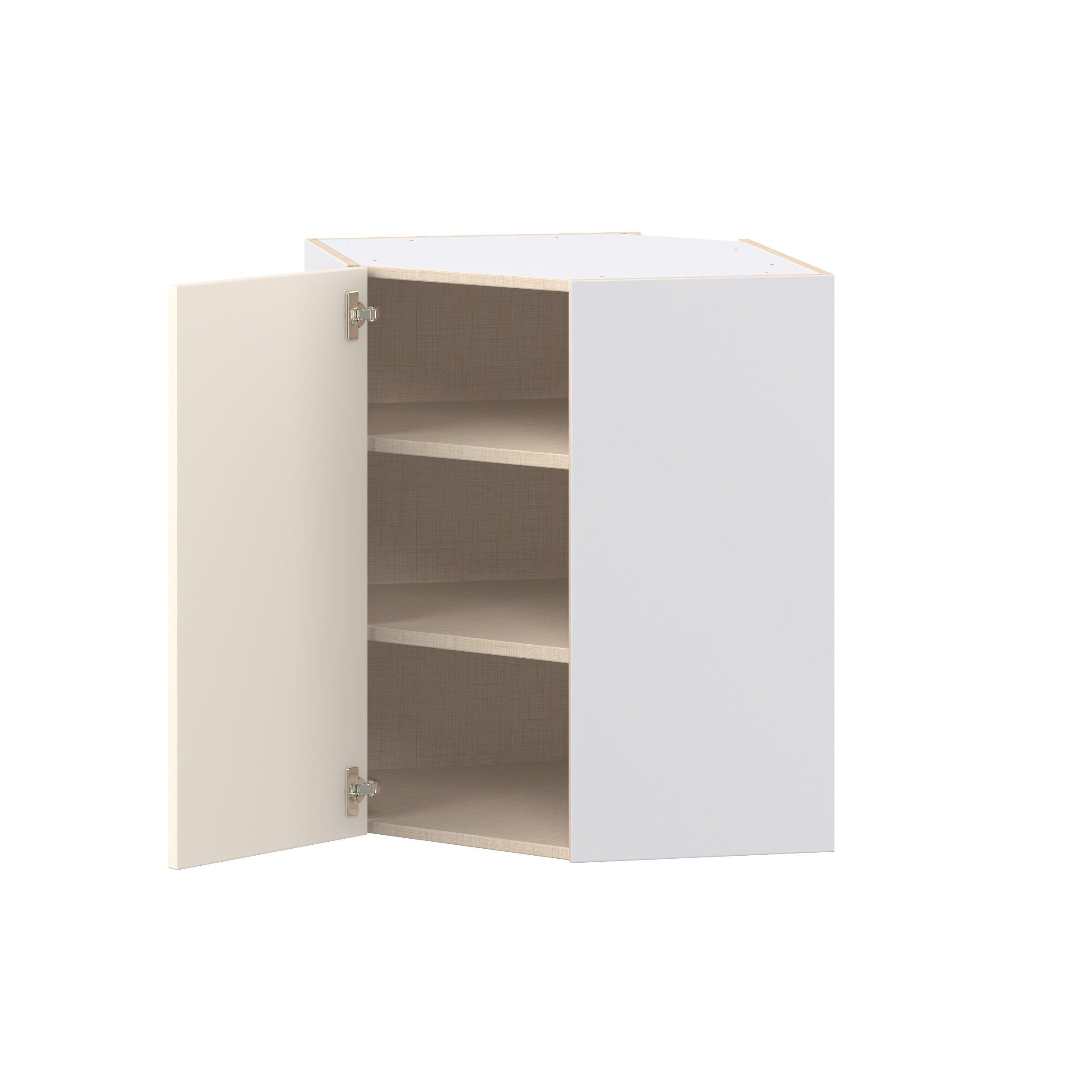 Linden 24 in. Painted Washed Linen Wall Angle Corner Cabinet