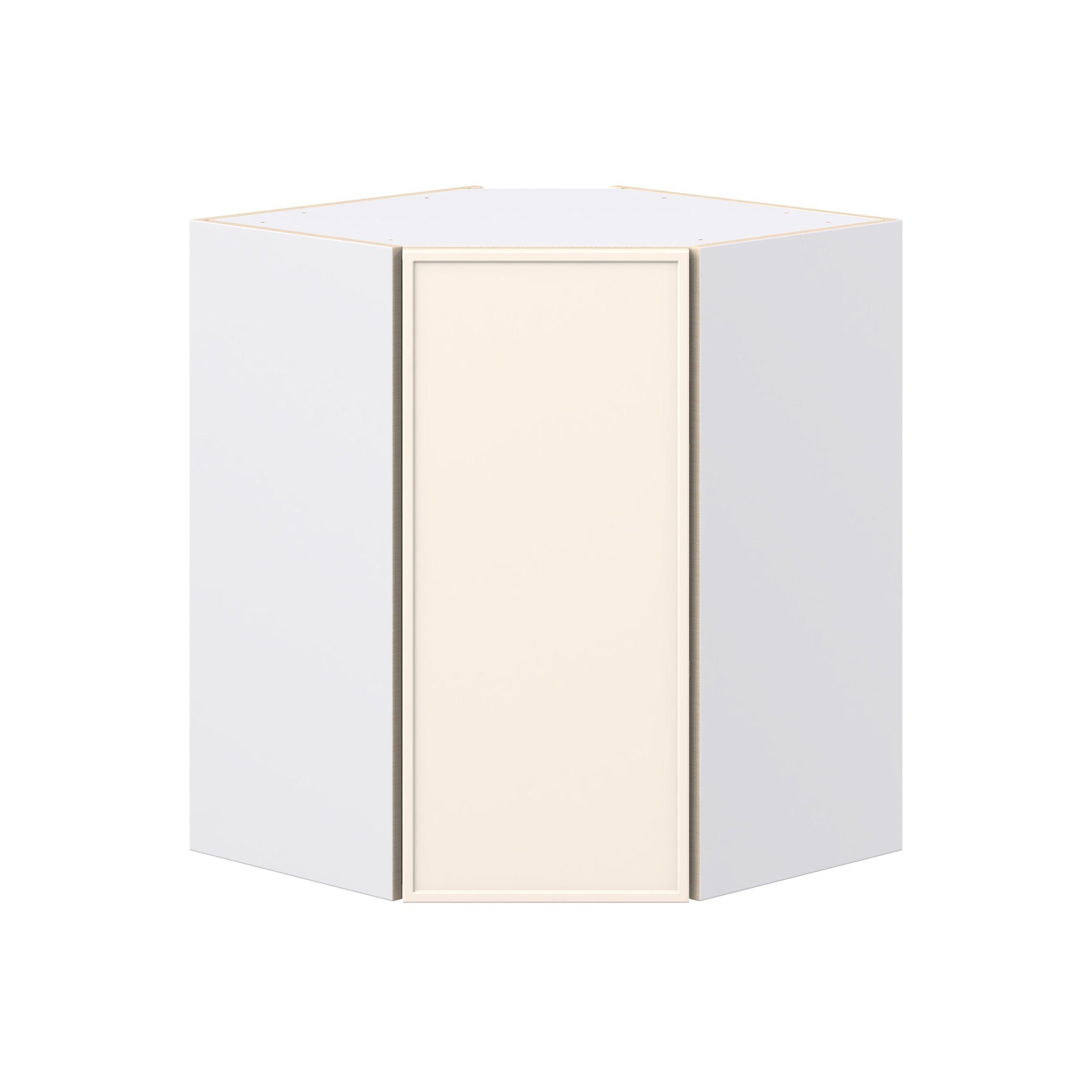 Linden 24 in. Painted Washed Linen Wall Angle Corner Cabinet