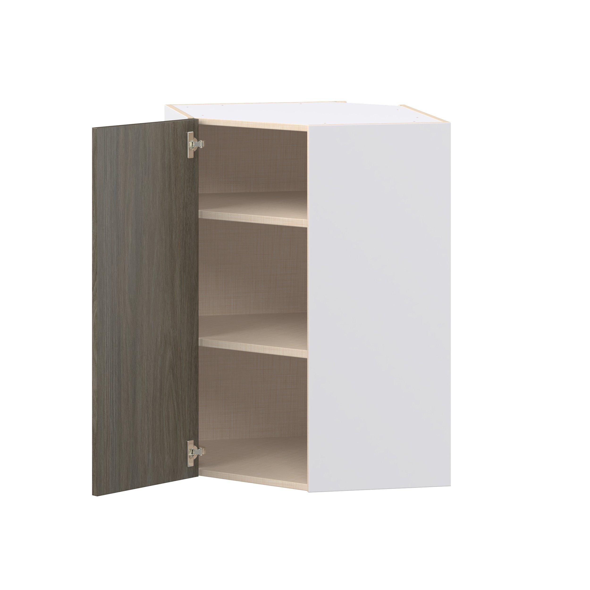 Glenwood 24 in. Burnt Walnut Wall Angle Corner Cabinet