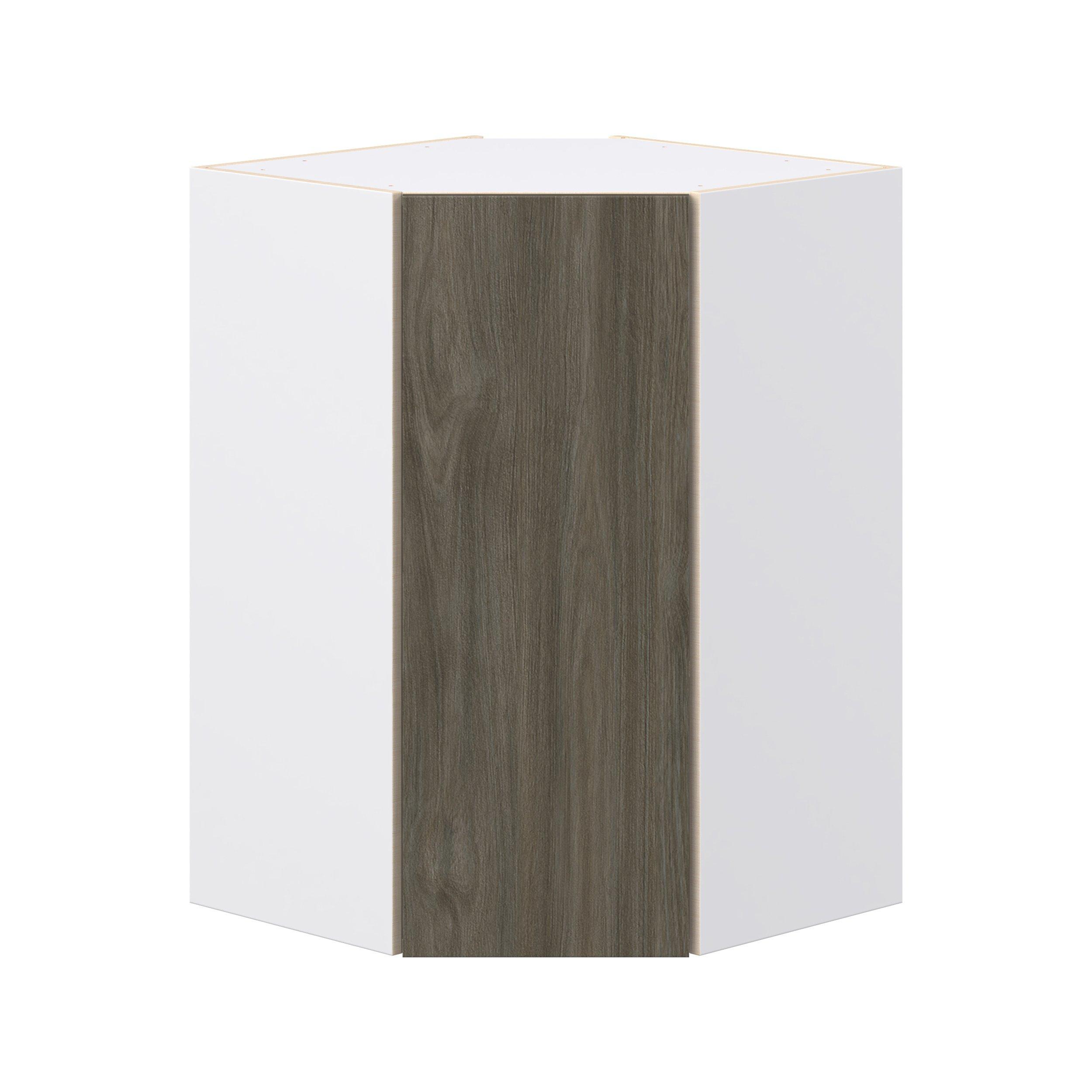 Glenwood 24 in. Burnt Walnut Wall Angle Corner Cabinet