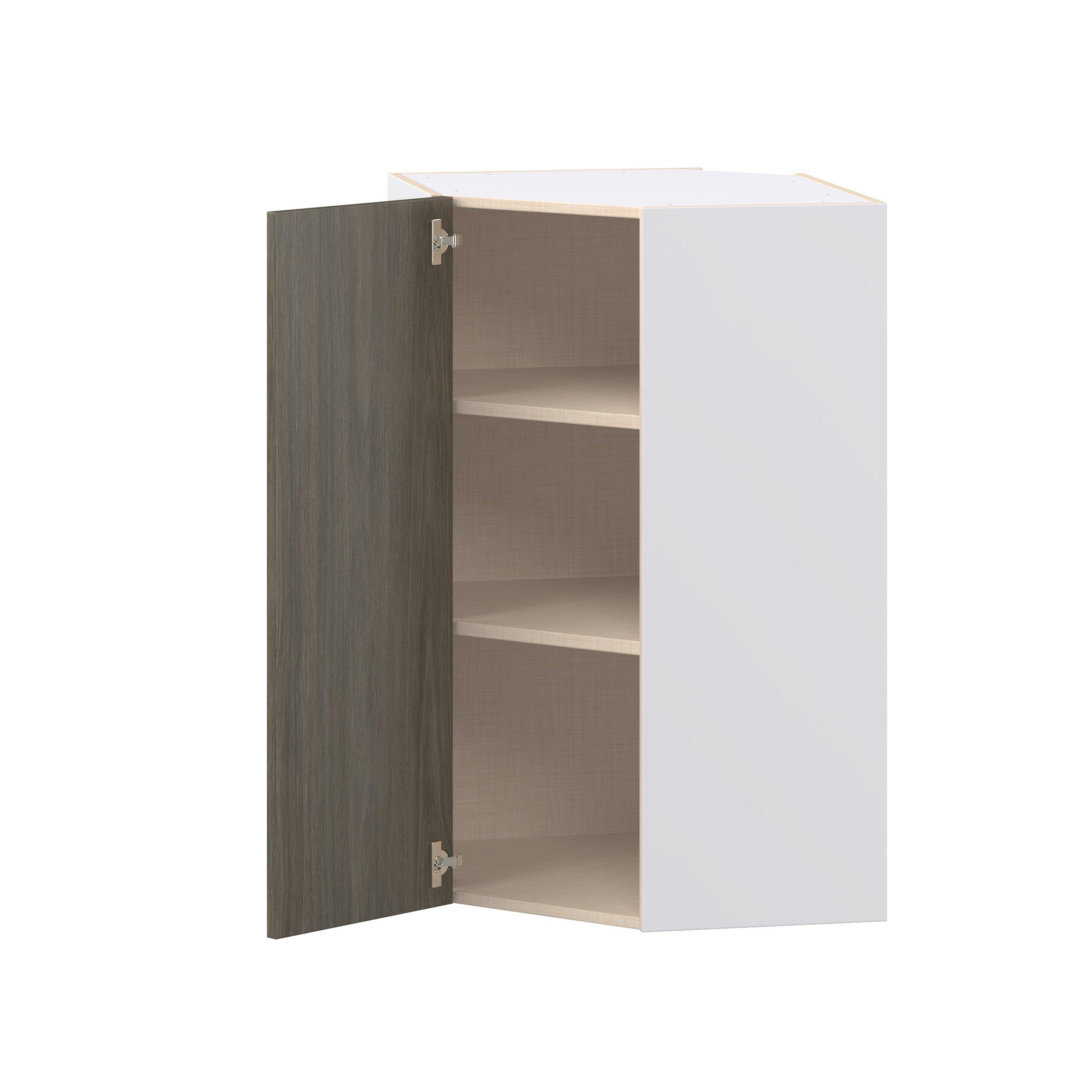 Glenwood 24 in. Burnt Walnut Wall Angle Corner Cabinet