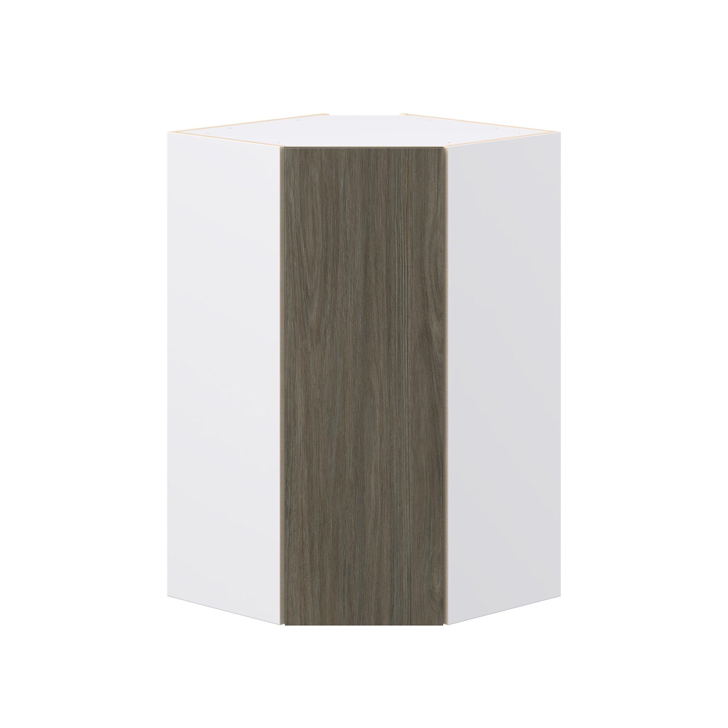 Glenwood 24 in. Burnt Walnut Wall Angle Corner Cabinet