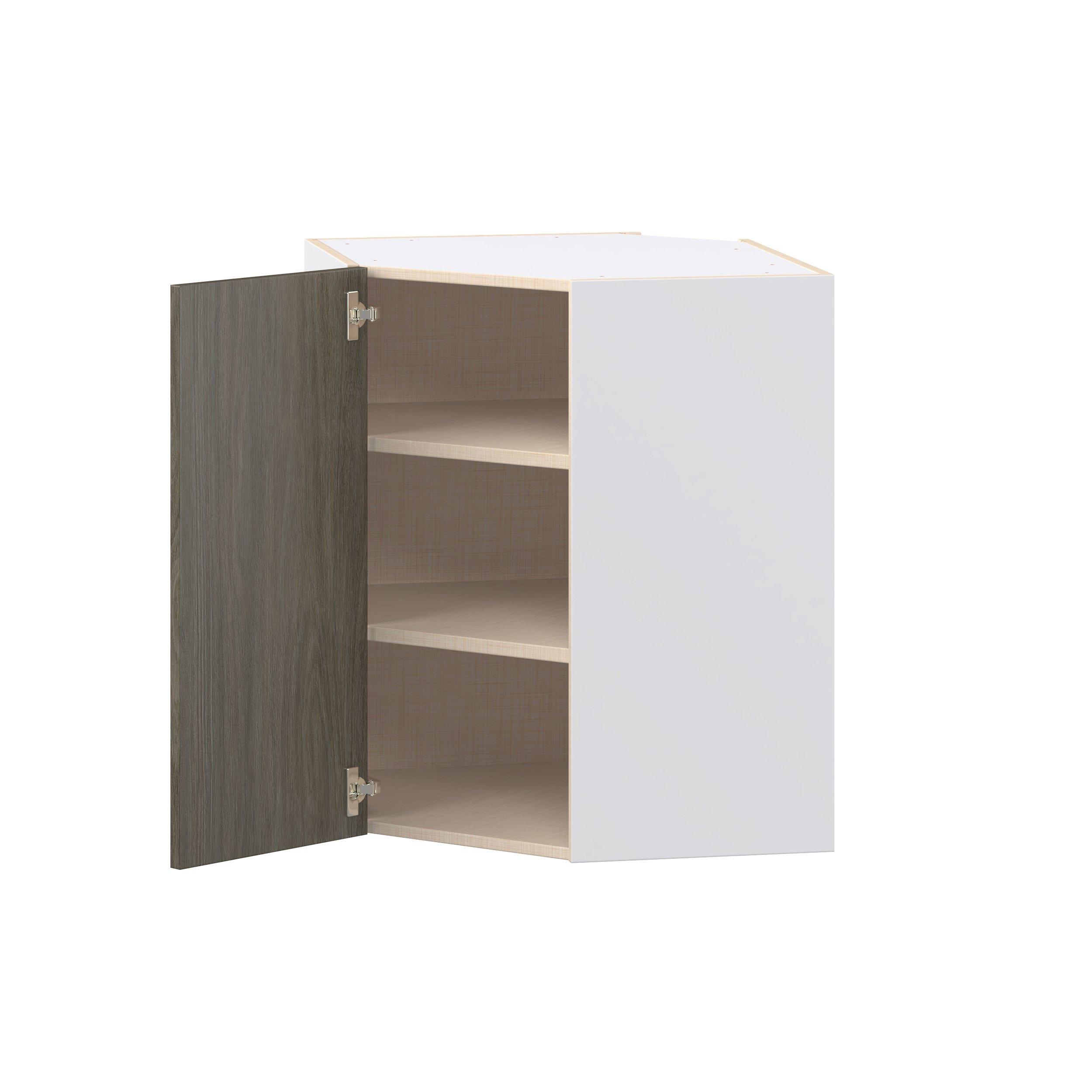 Glenwood 24 in. Burnt Walnut Wall Angle Corner Cabinet