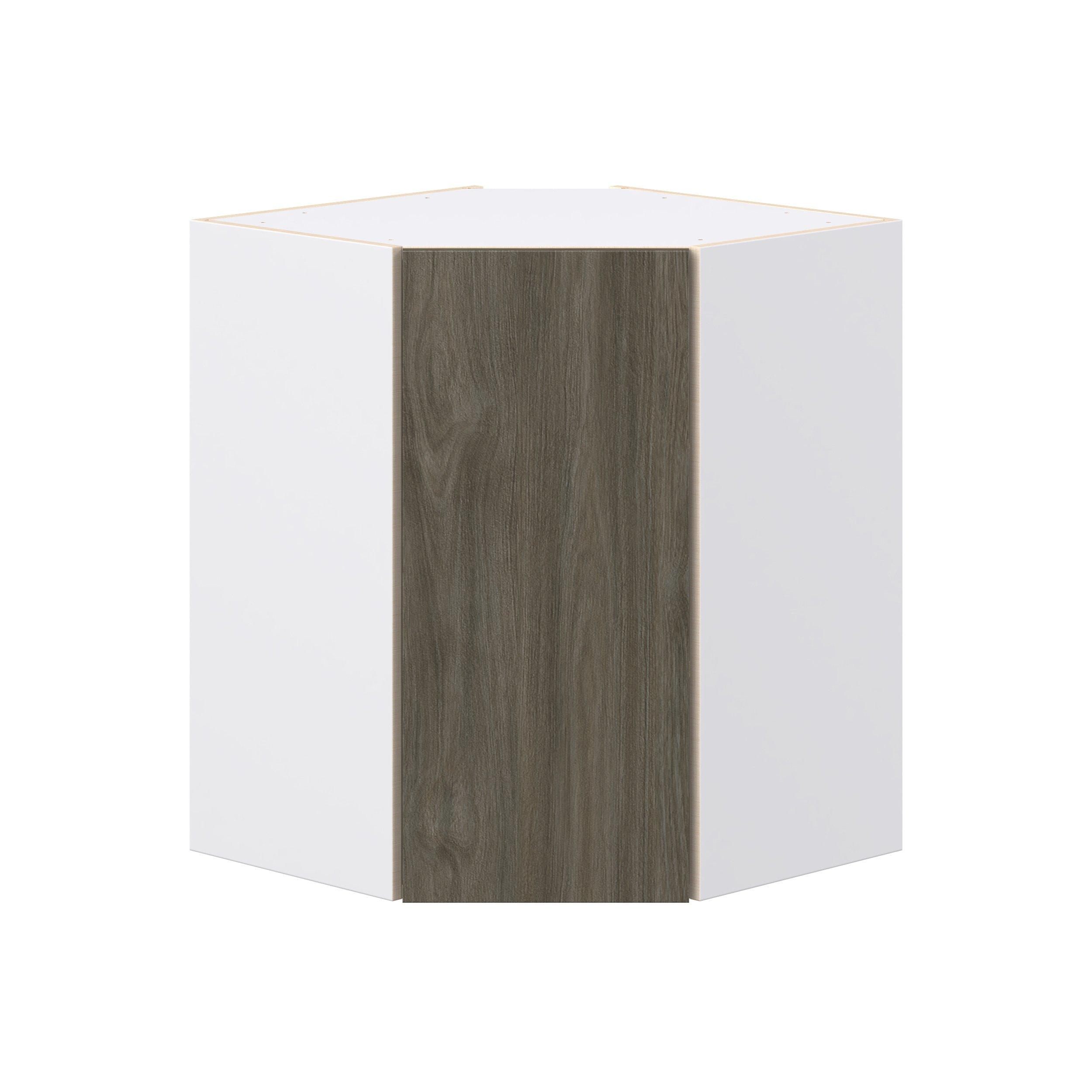 Glenwood 24 in. Burnt Walnut Wall Angle Corner Cabinet