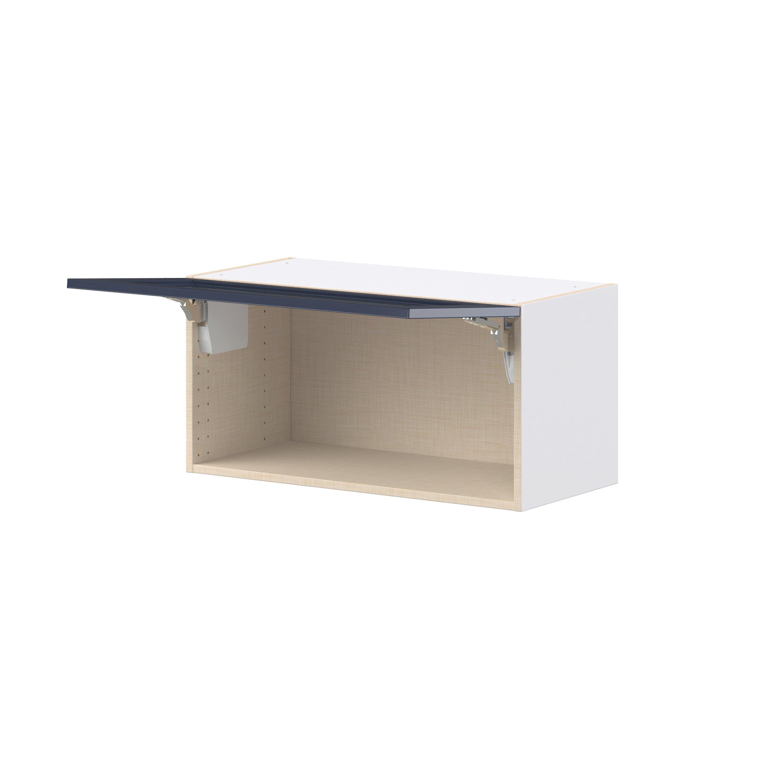 Peachtree 30 in. Painted Midnight Blue Lift Up Wall Cabinet with Glass Door
