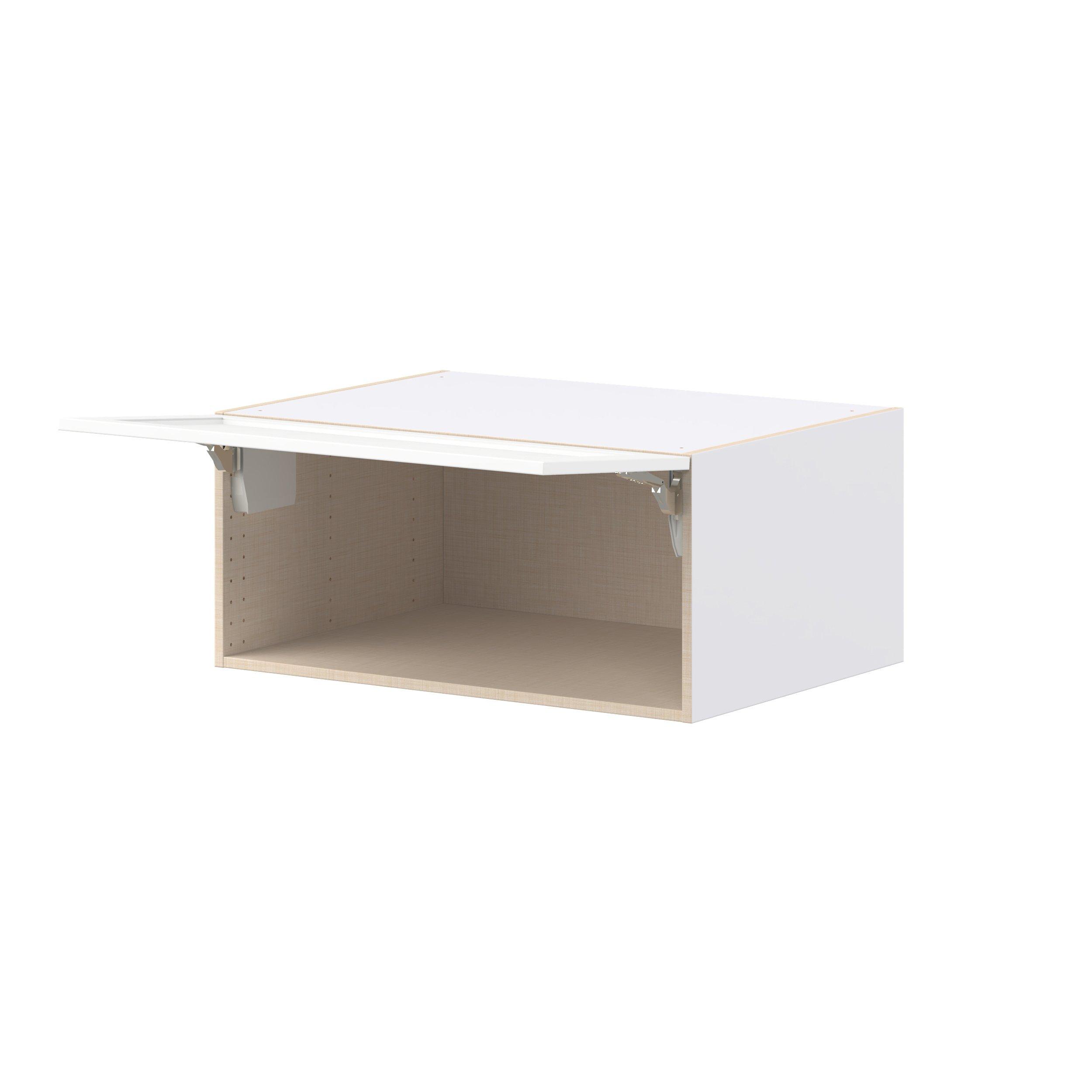 Peachtree 33 in. Painted Bright White Lift Up Wall Cabinet
