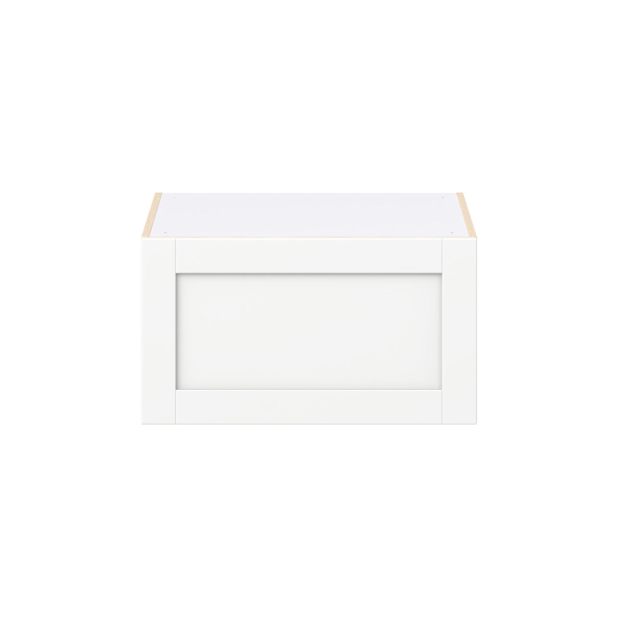 Summerhill 27 in. Bright White Lift Up Wall Cabinet
