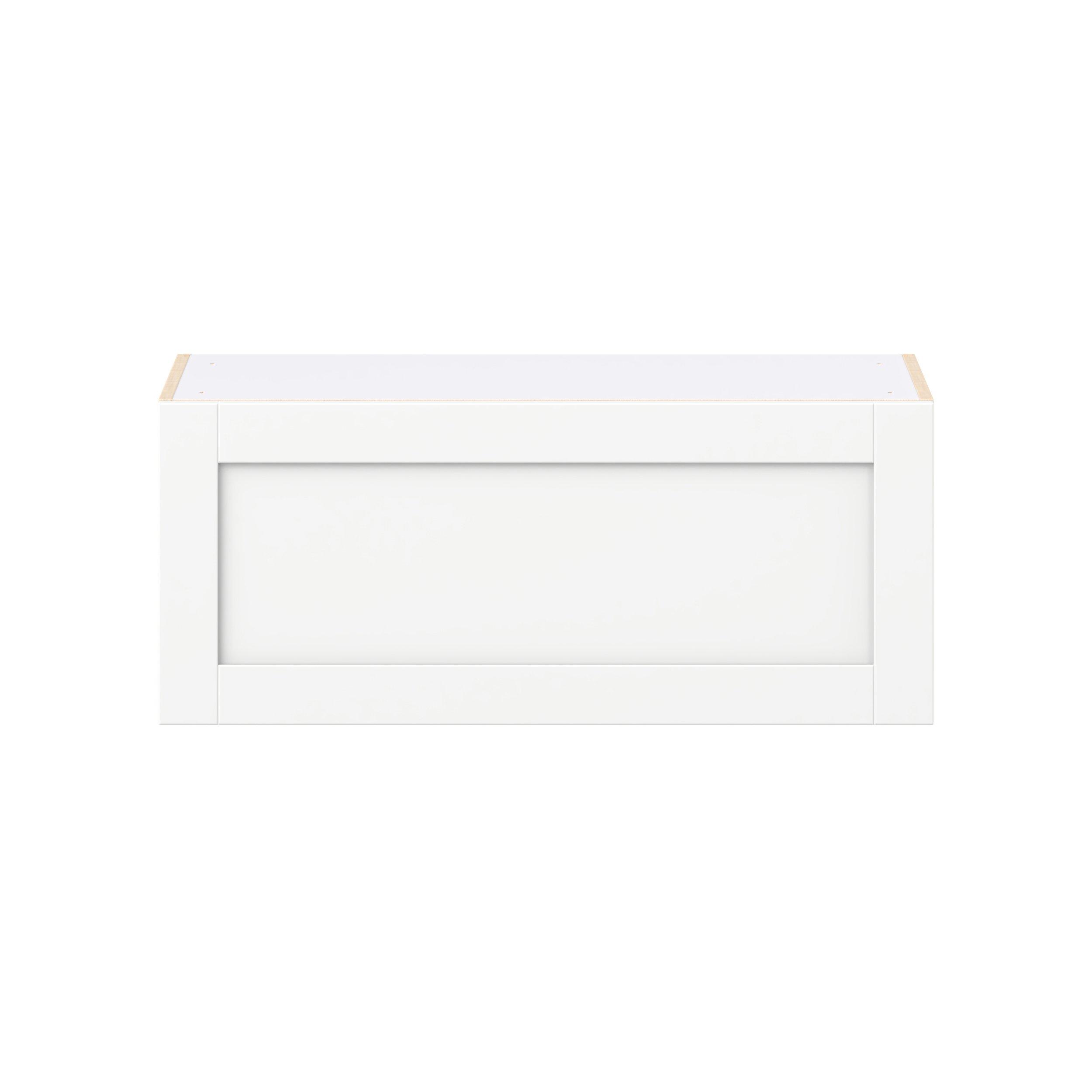 Summerhill 36 in. Bright White Lift Up Wall Cabinet