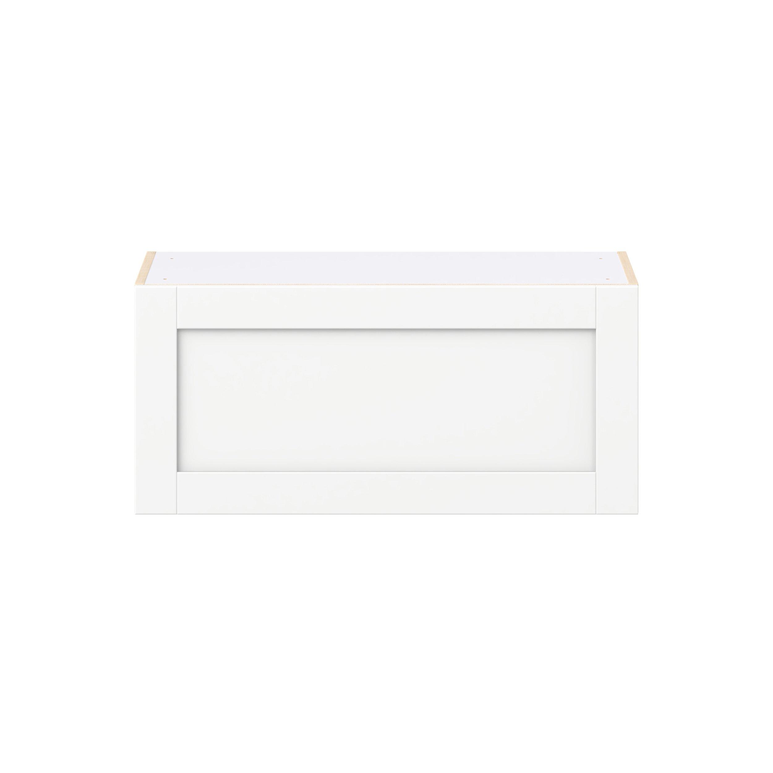 Summerhill 33 in. Bright White Lift Up Wall Cabinet