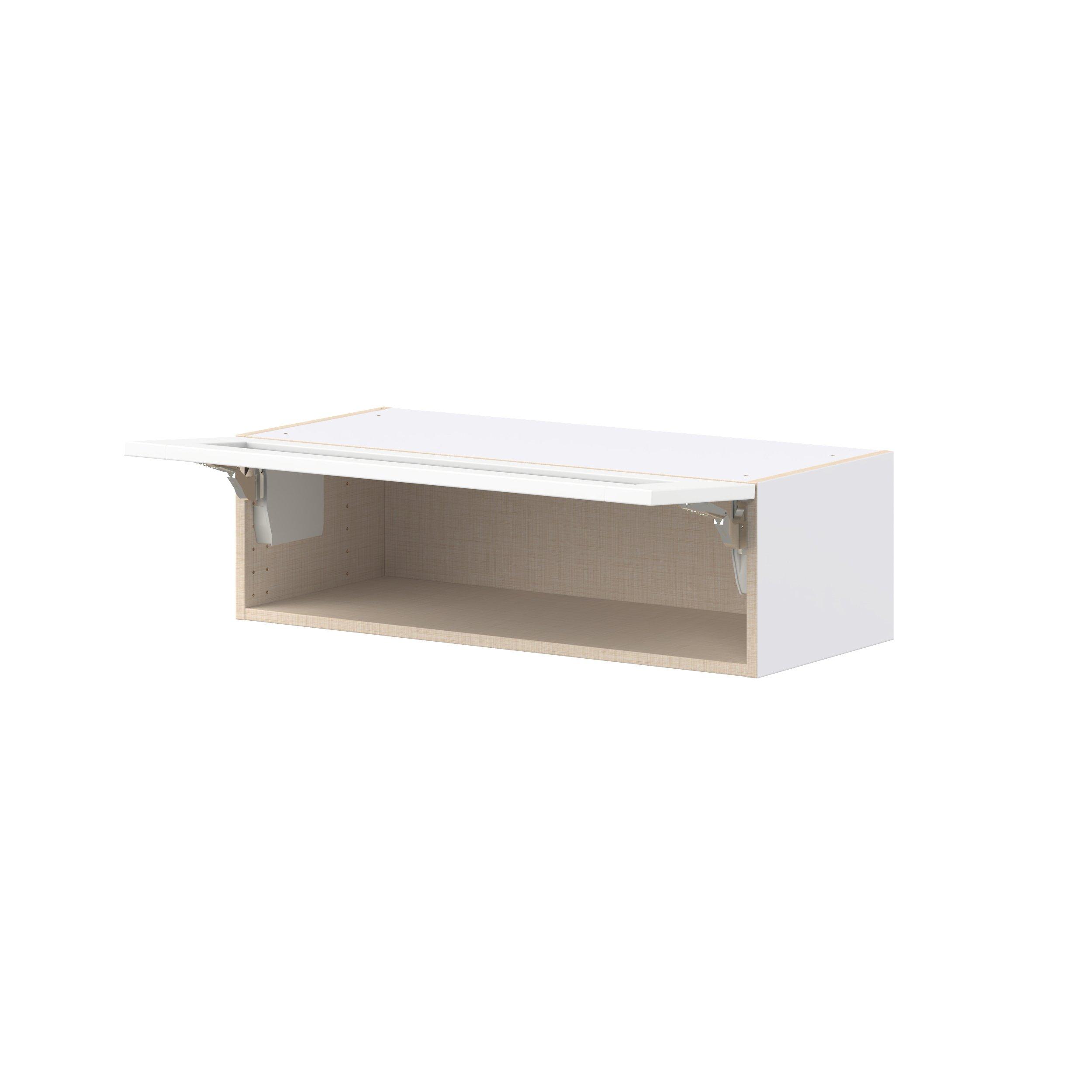 Summerhill 33 in. Bright White Lift Up Wall Cabinet