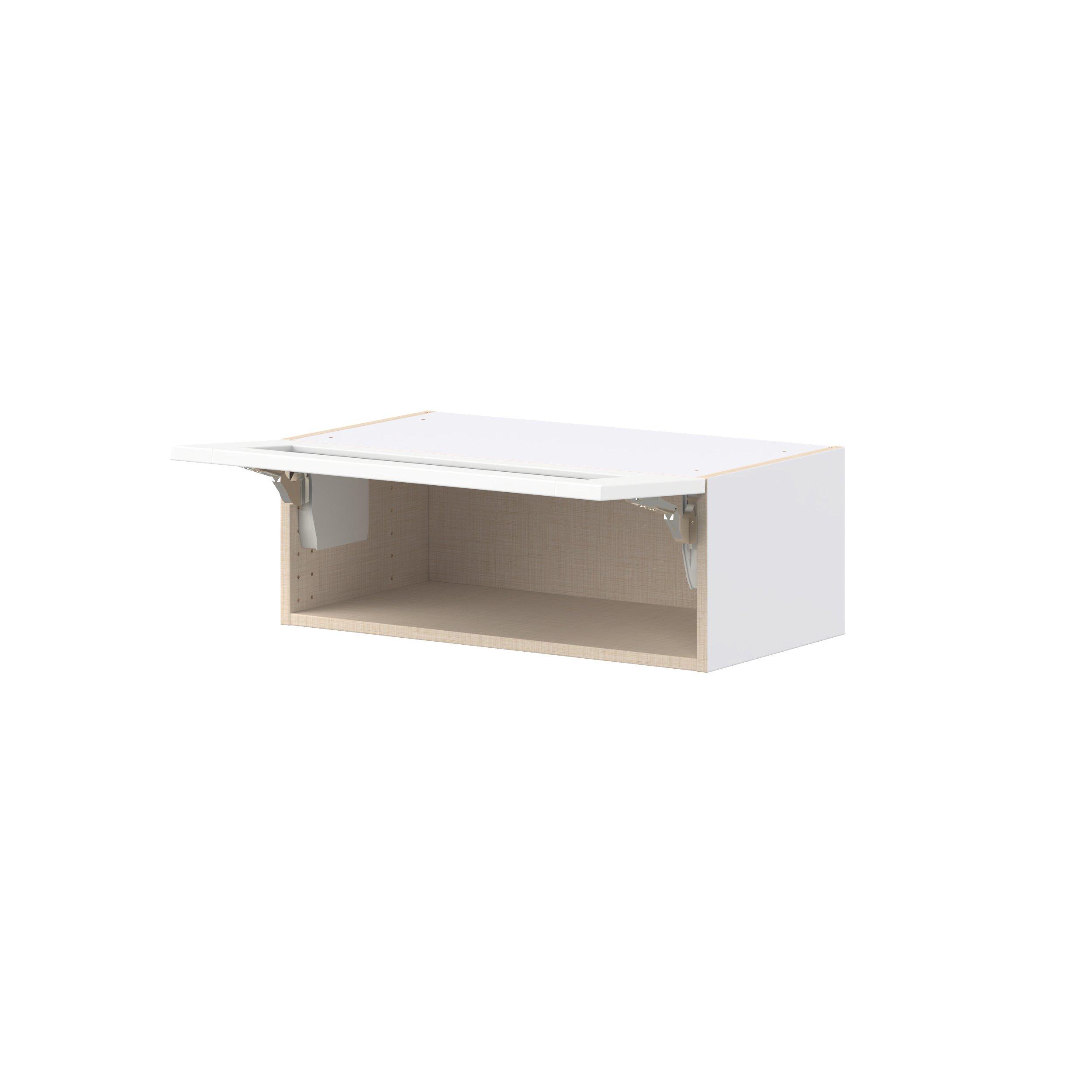 Summerhill 27 in. Bright White Lift Up Wall Cabinet