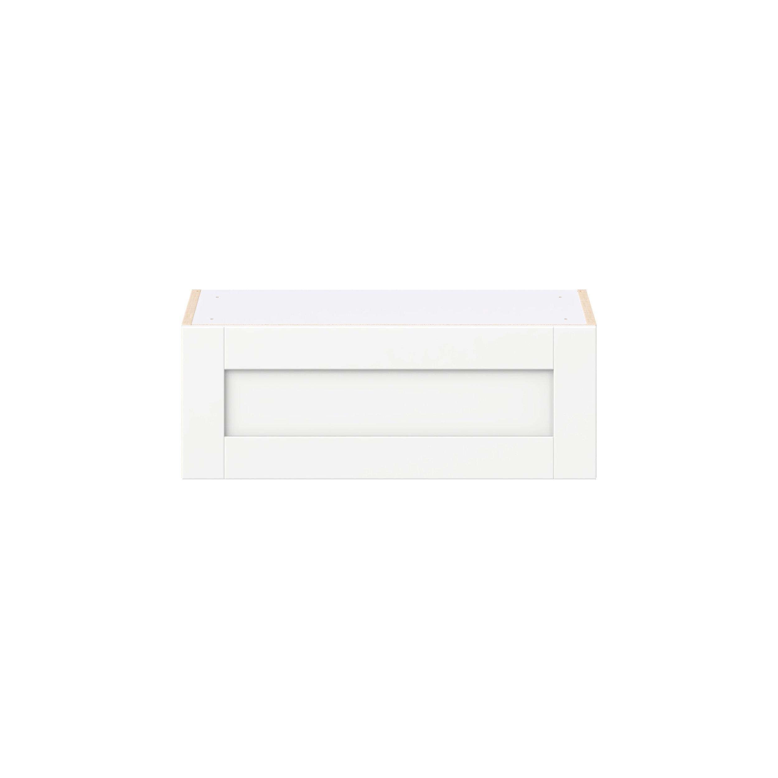 Summerhill 27 in. Bright White Lift Up Wall Cabinet