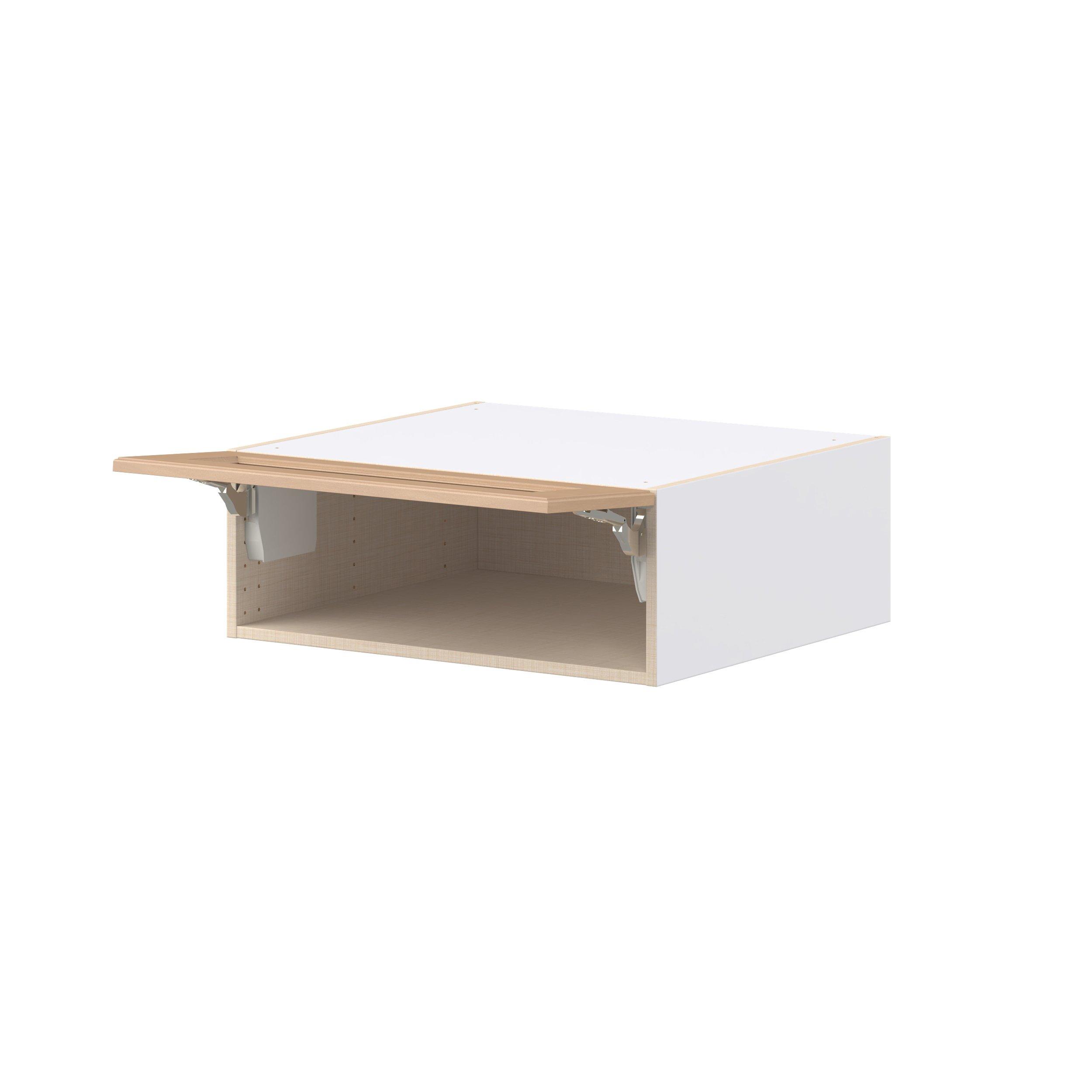 Sugarhill 27 in. Stained Sugar Cookie Lift Up Wall Cabinet