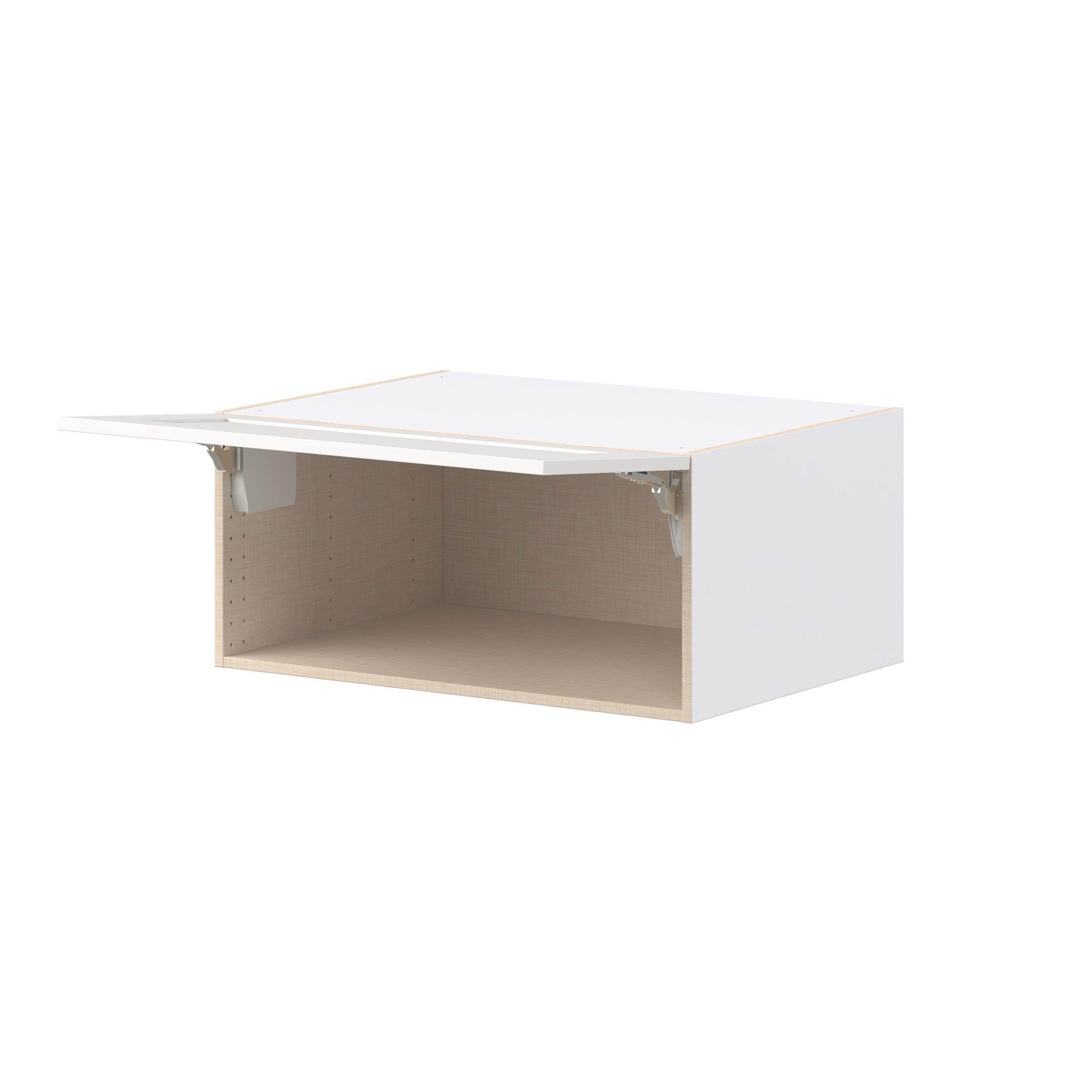 Candler 33 in. Painted Warm White Lift Up Wall Cabinet