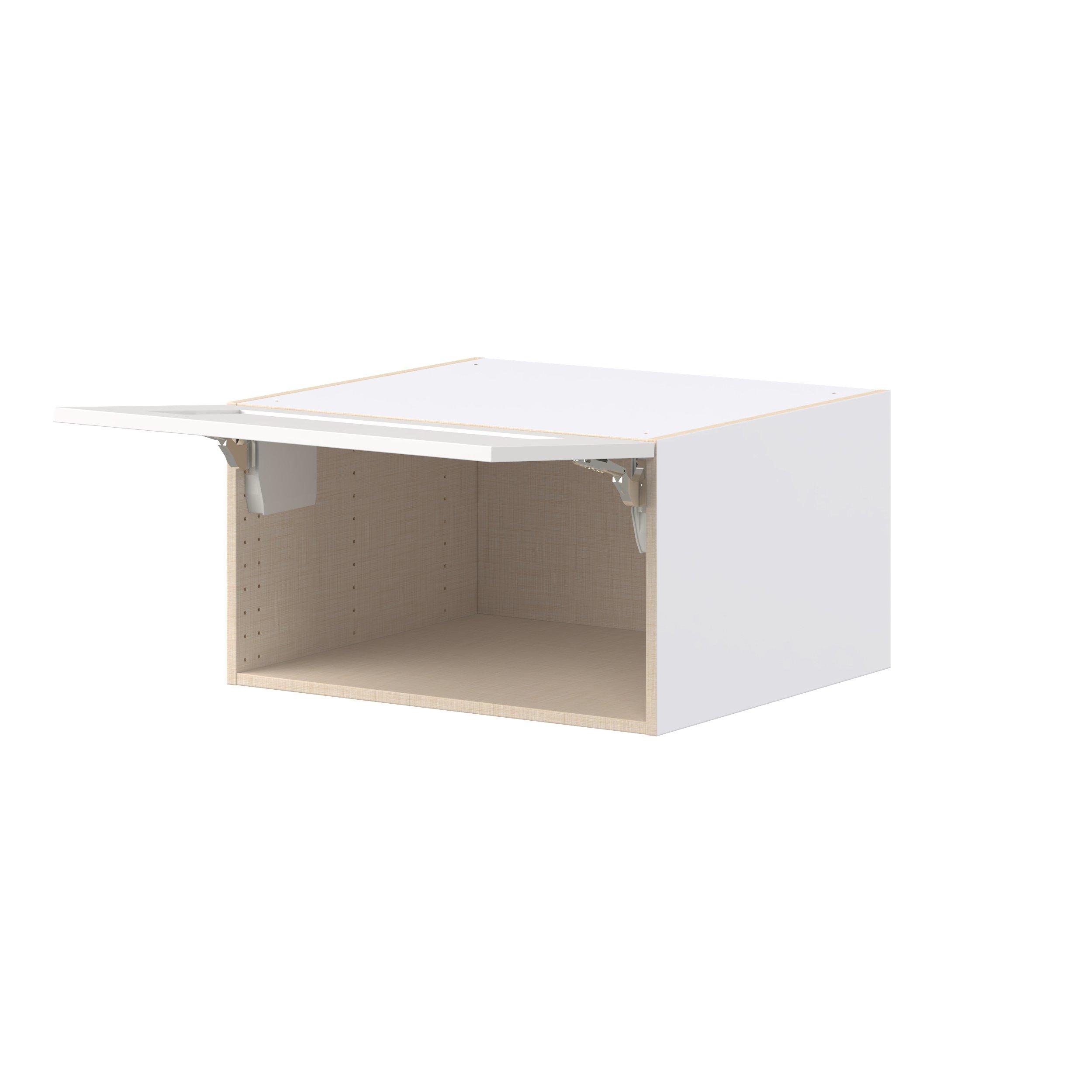 Candler 27 in. Painted Warm White Lift Up Wall Cabinet
