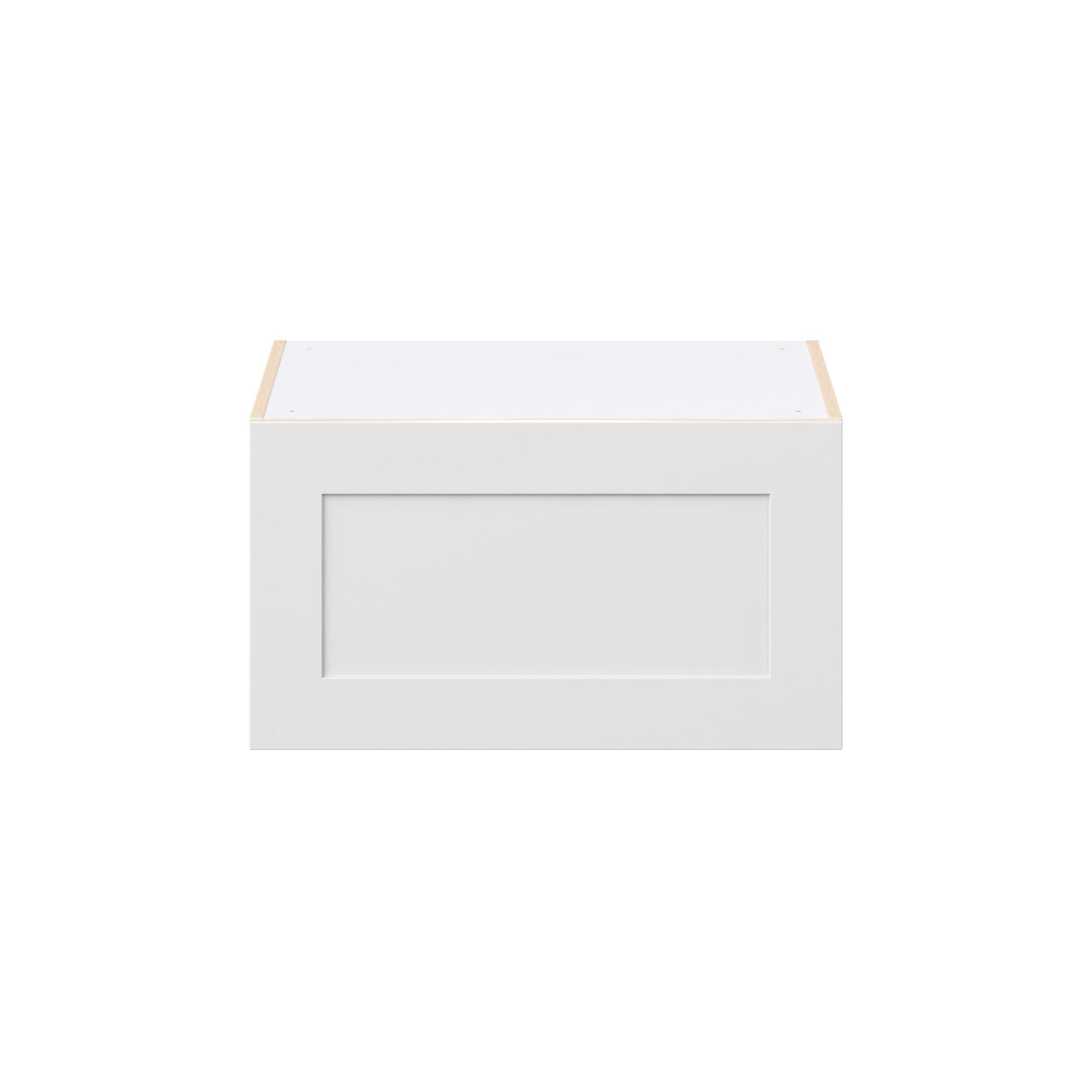 Candler 27 in. Painted Warm White Lift Up Wall Cabinet