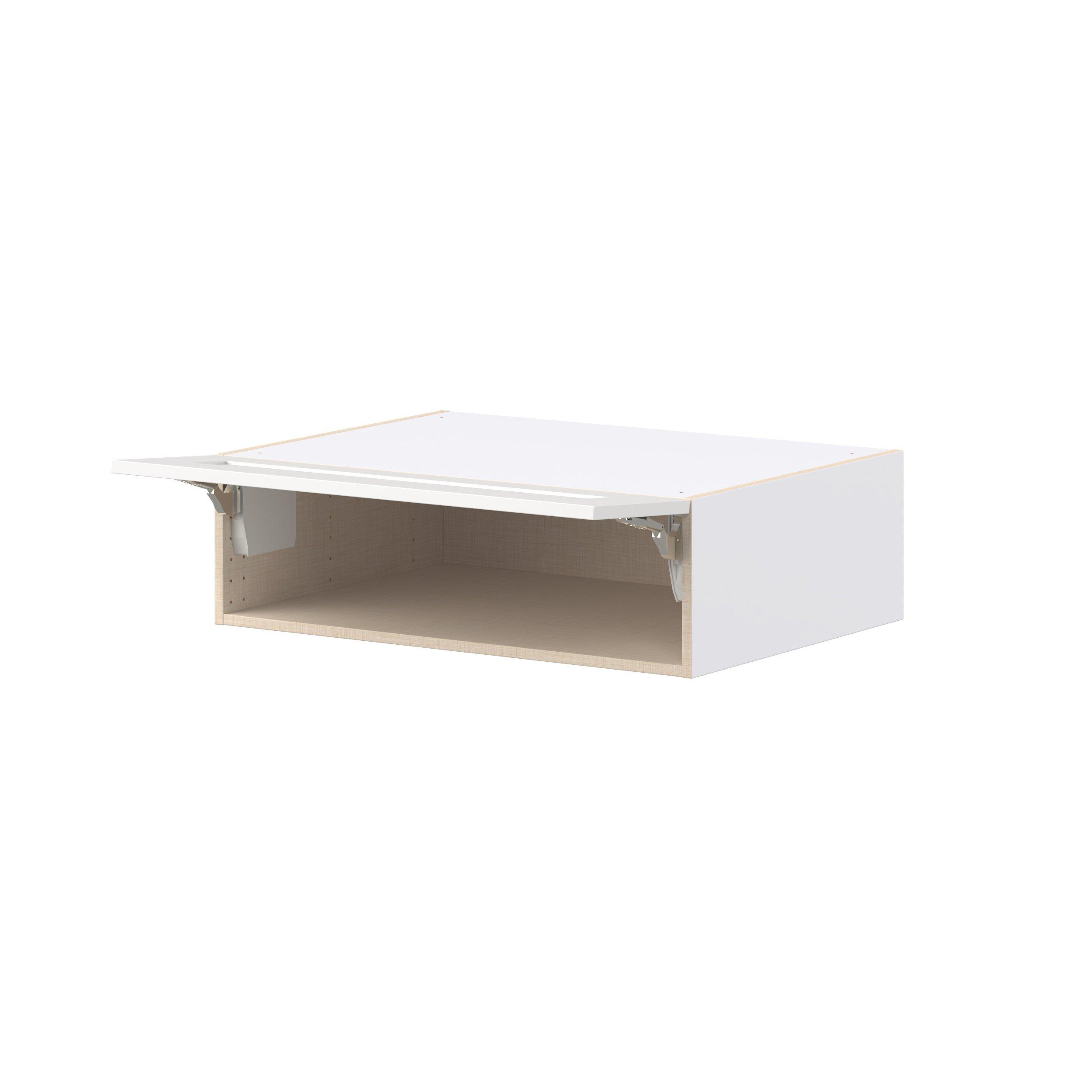 Candler 33 in. Painted Warm White Lift Up Wall Cabinet