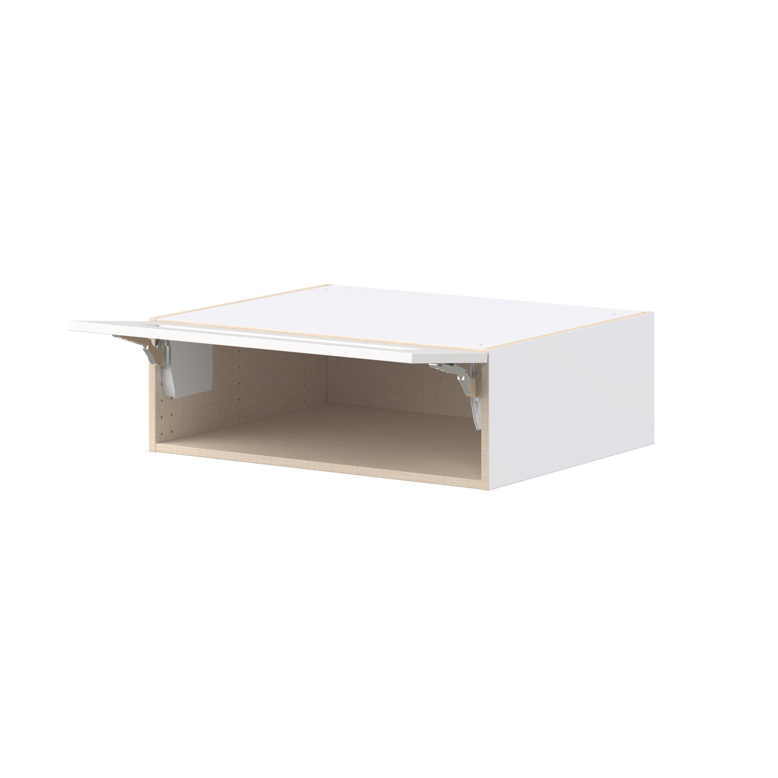 Candler 30 in. Painted Warm White Lift Up Wall Cabinet