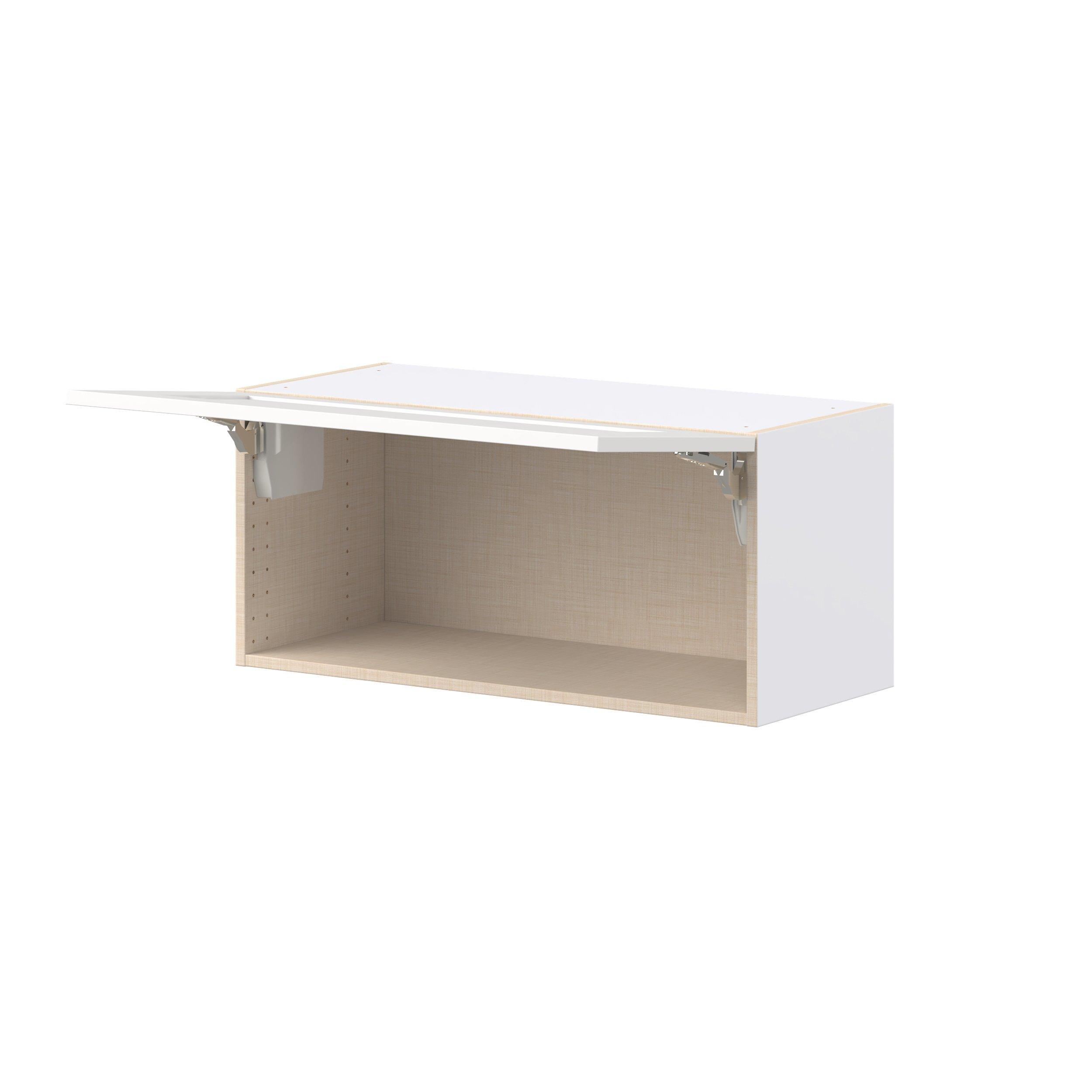 Candler 33 in. Painted Warm White Lift Up Wall Cabinet