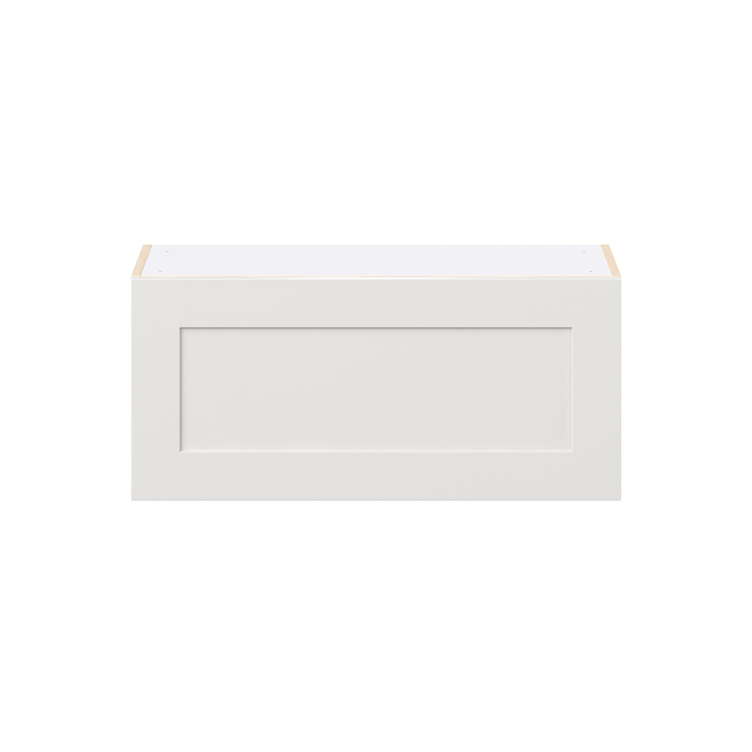 Candler 33 in. Painted Warm White Lift Up Wall Cabinet