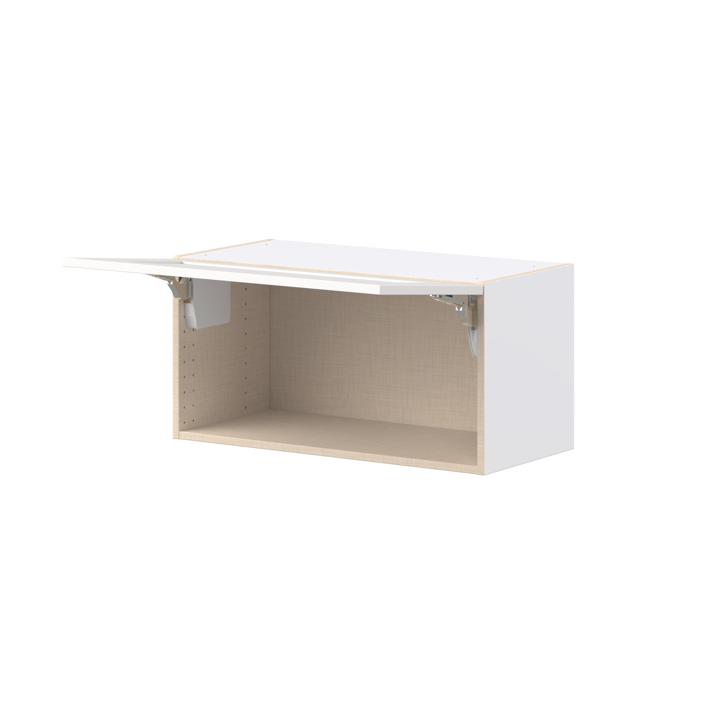 Candler 30 in. Painted Warm White Lift Up Wall Cabinet