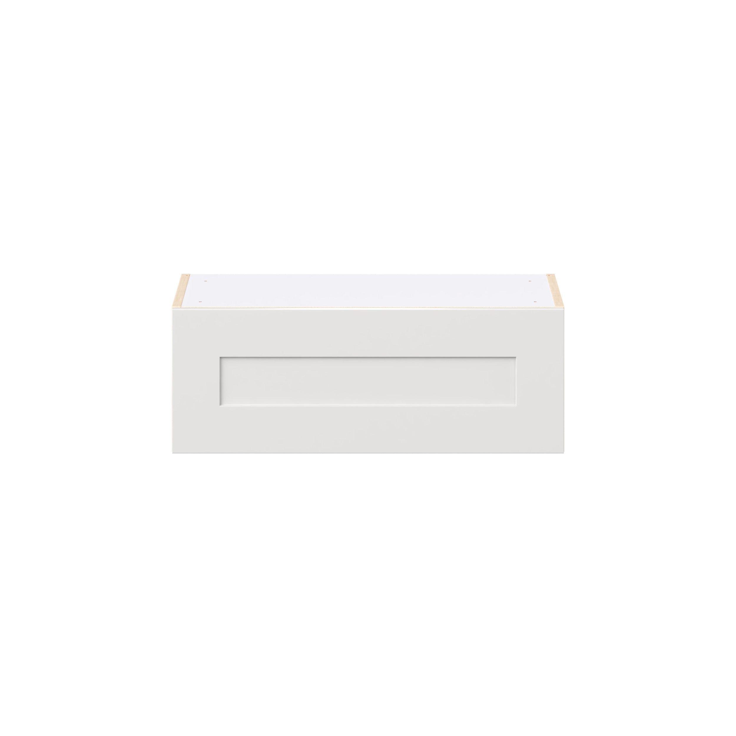 Candler 27 in. Painted Warm White Lift Up Wall Cabinet
