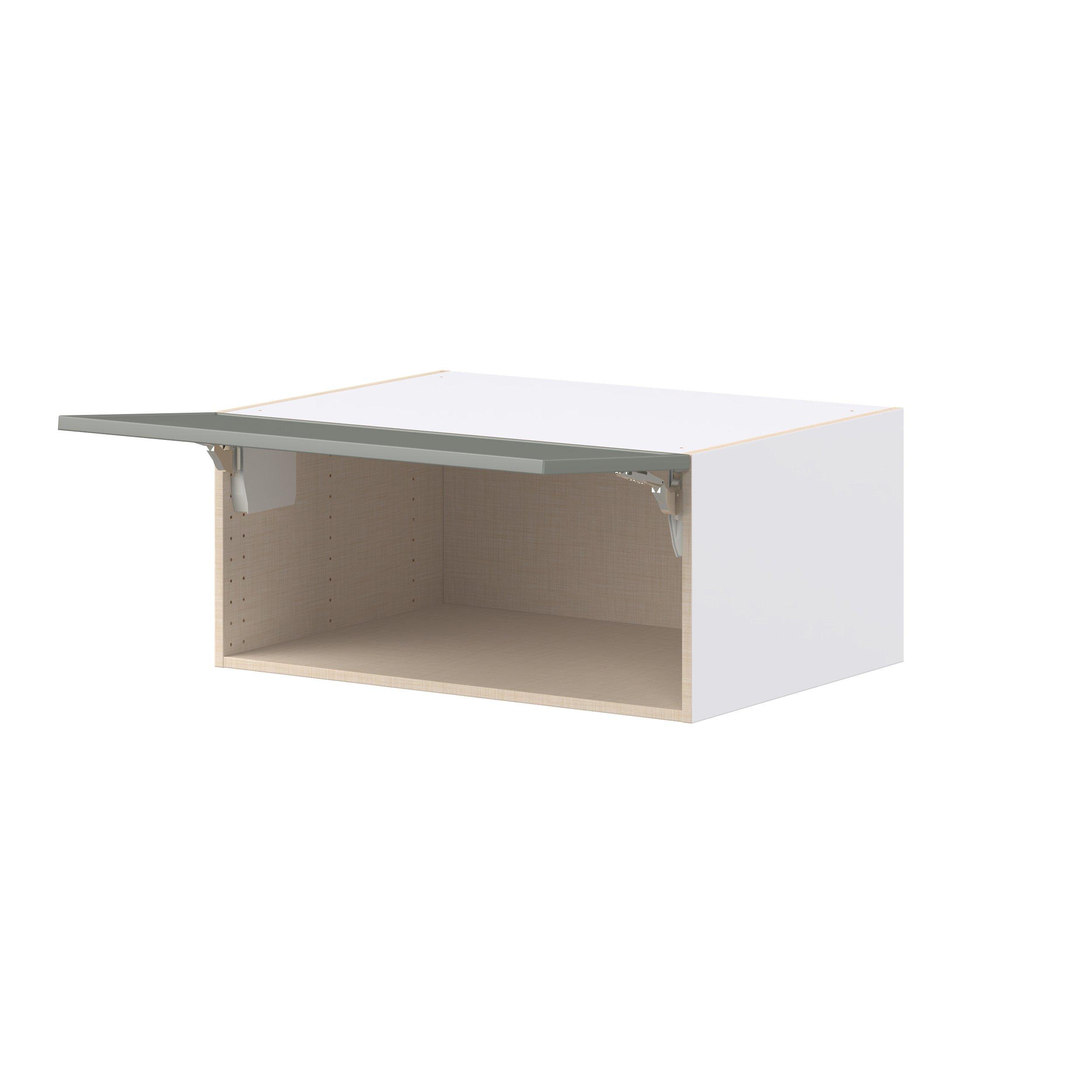 Linden 33 in. Painted Moss Green Lift Up Wall Cabinet