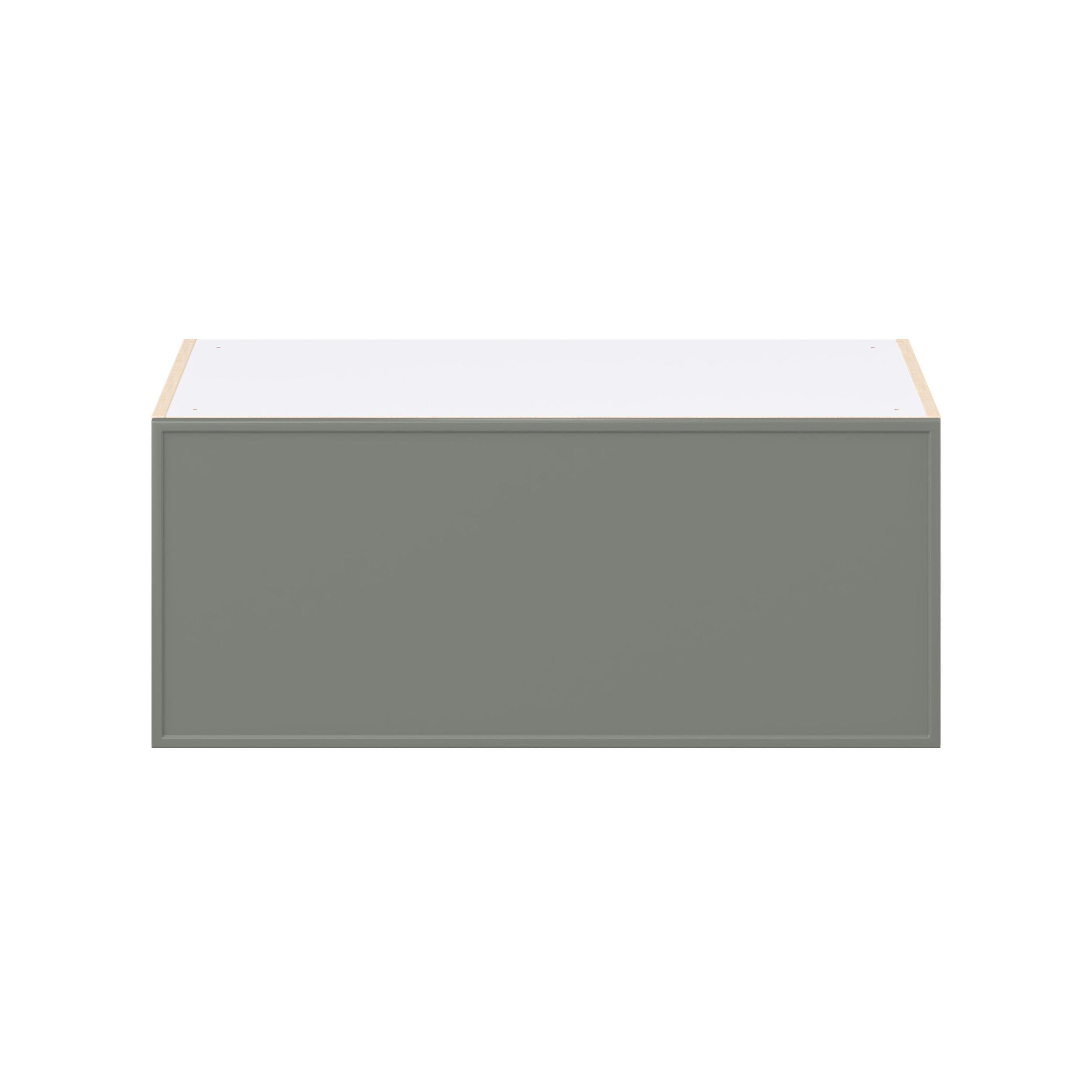 Linden 36 in. Painted Moss Green Lift Up Wall Cabinet