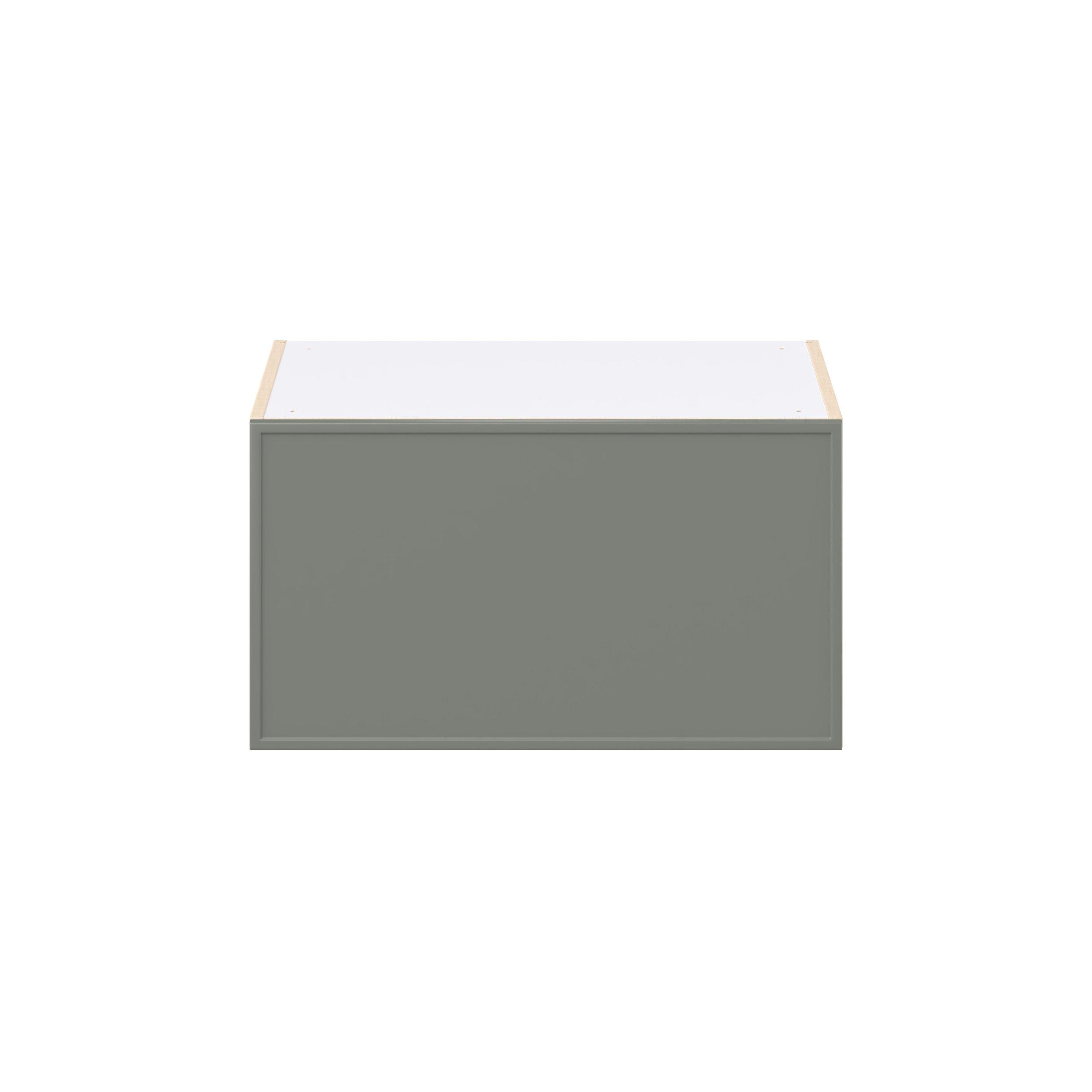 Linden 27 in. Painted Moss Green Lift Up Wall Cabinet
