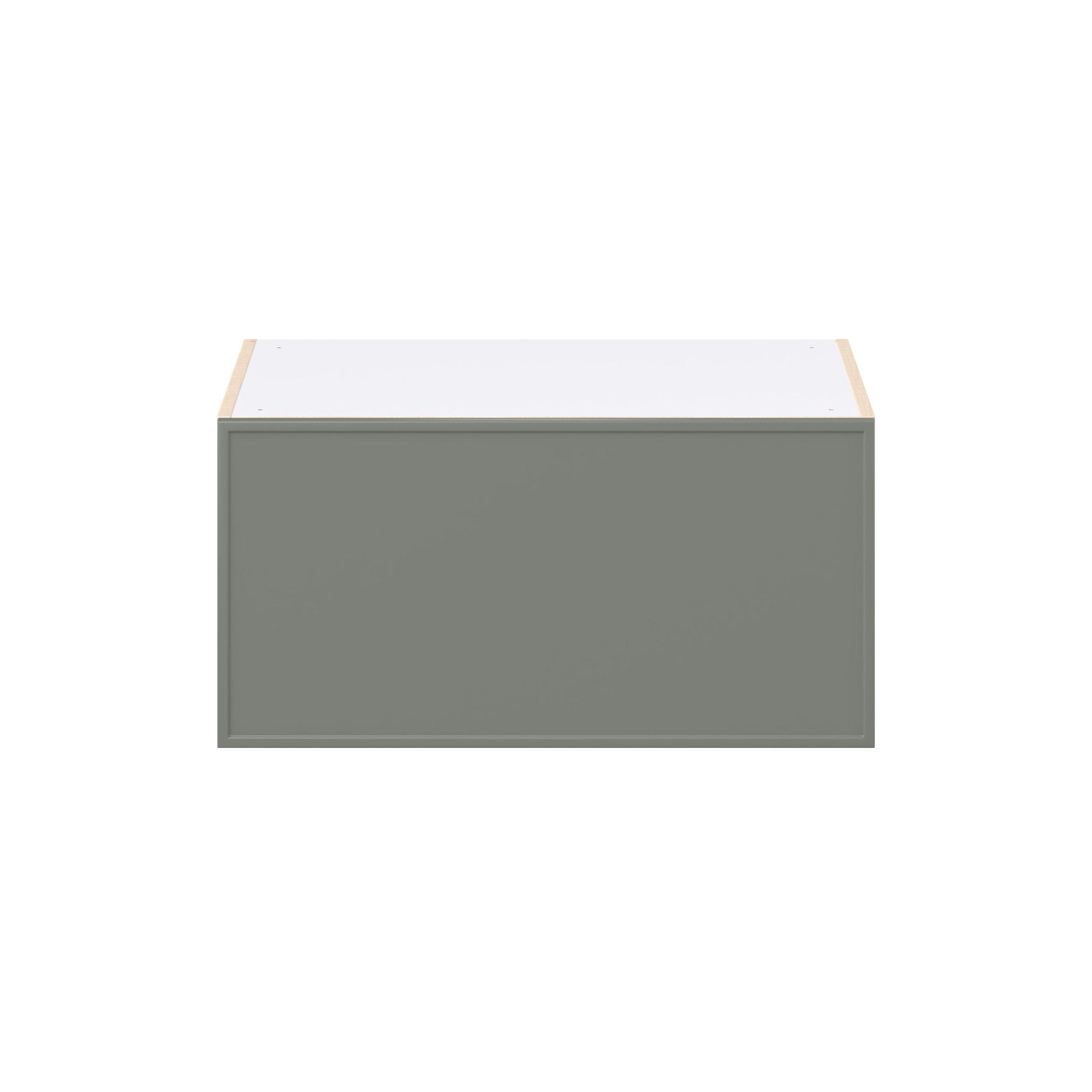 Linden 30 in. Painted Moss Green Lift Up Wall Cabinet