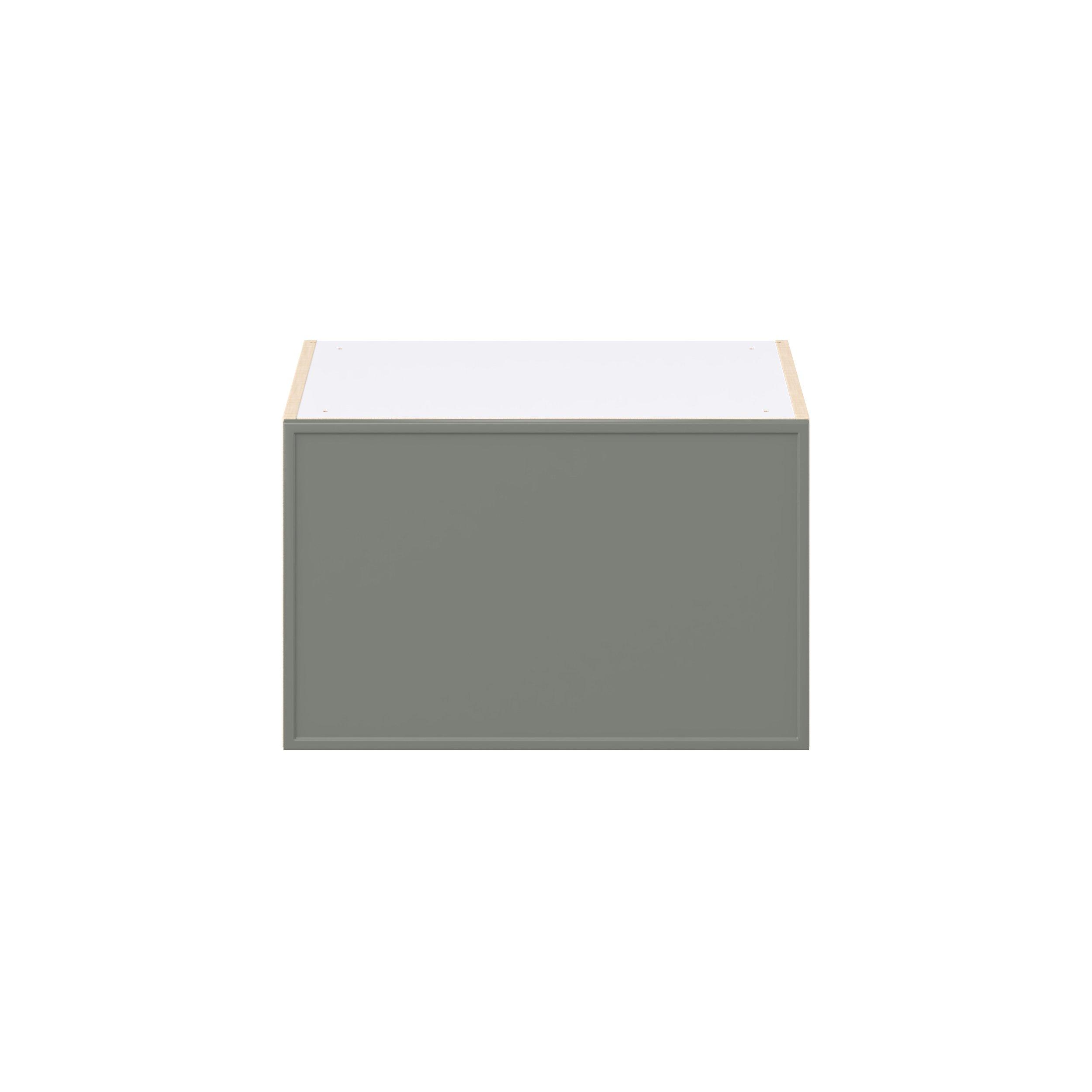 Linden 24 in. Painted Moss Green Lift Up Wall Cabinet