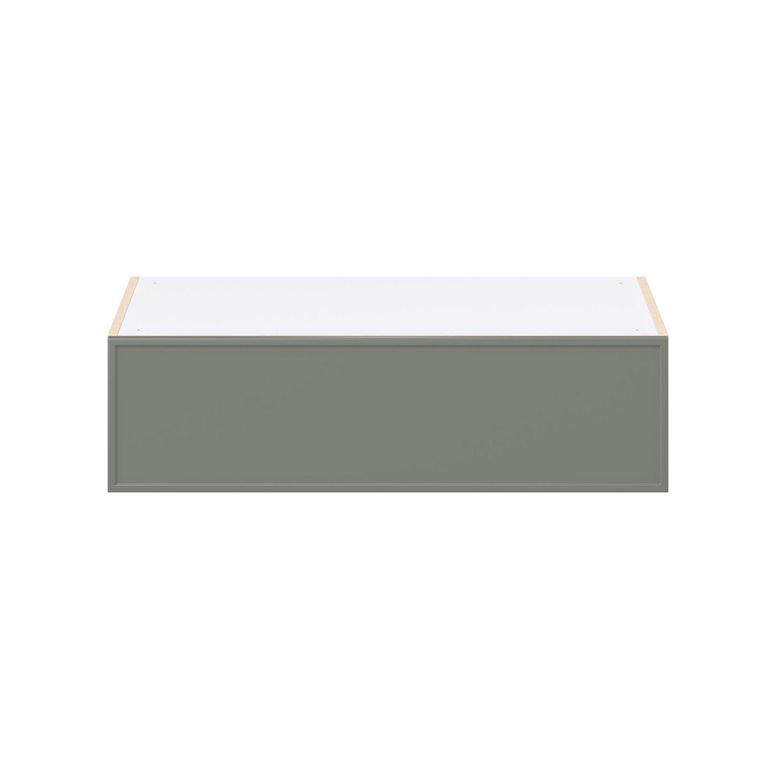 Linden 36 in. Painted Moss Green Lift Up Wall Cabinet