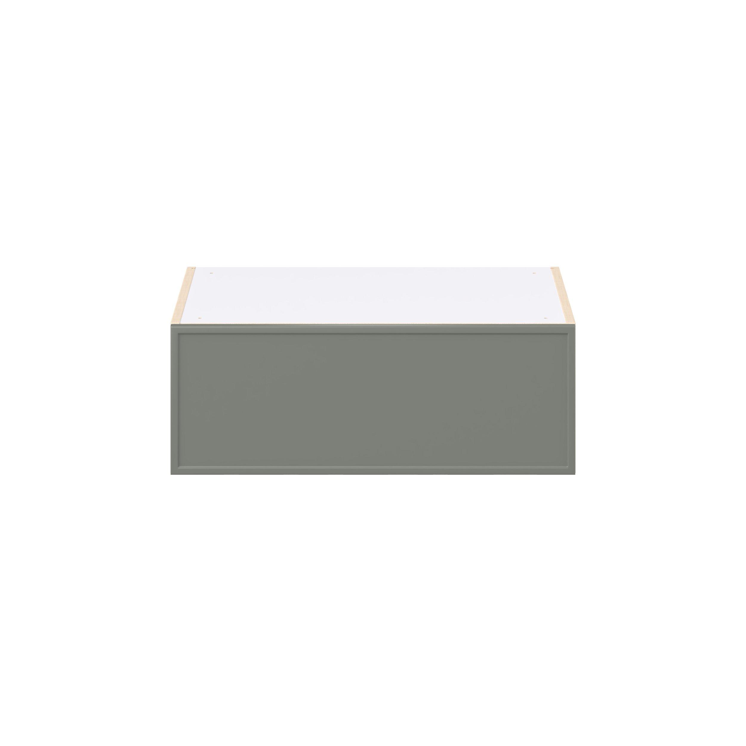 Linden 27 in. Painted Moss Green Lift Up Wall Cabinet