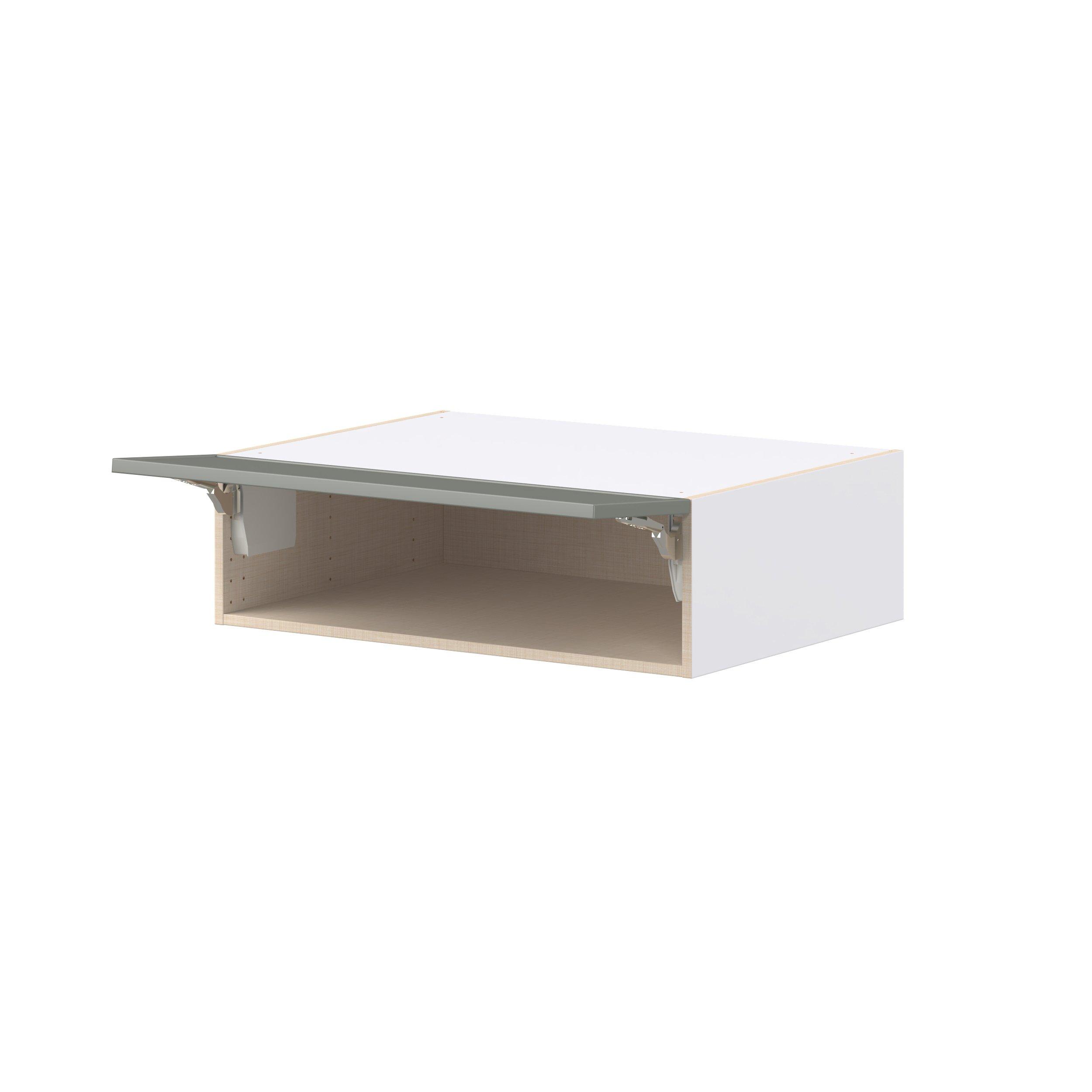 Linden 33 in. Painted Moss Green Lift Up Wall Cabinet