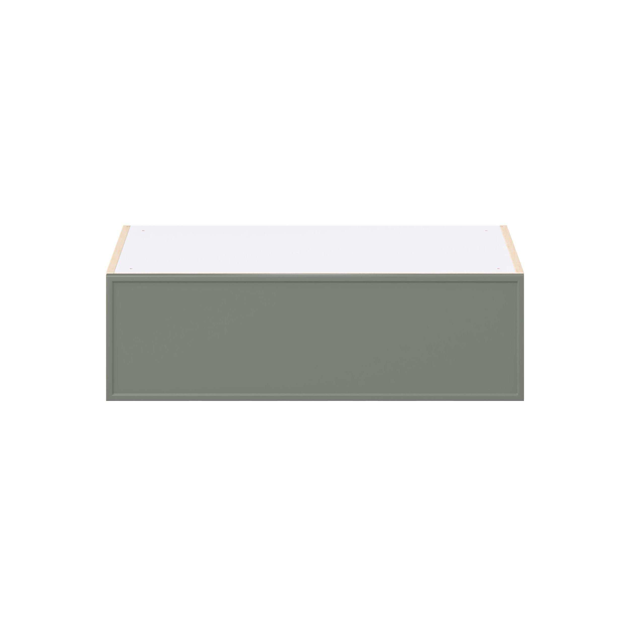 Linden 33 in. Painted Moss Green Lift Up Wall Cabinet
