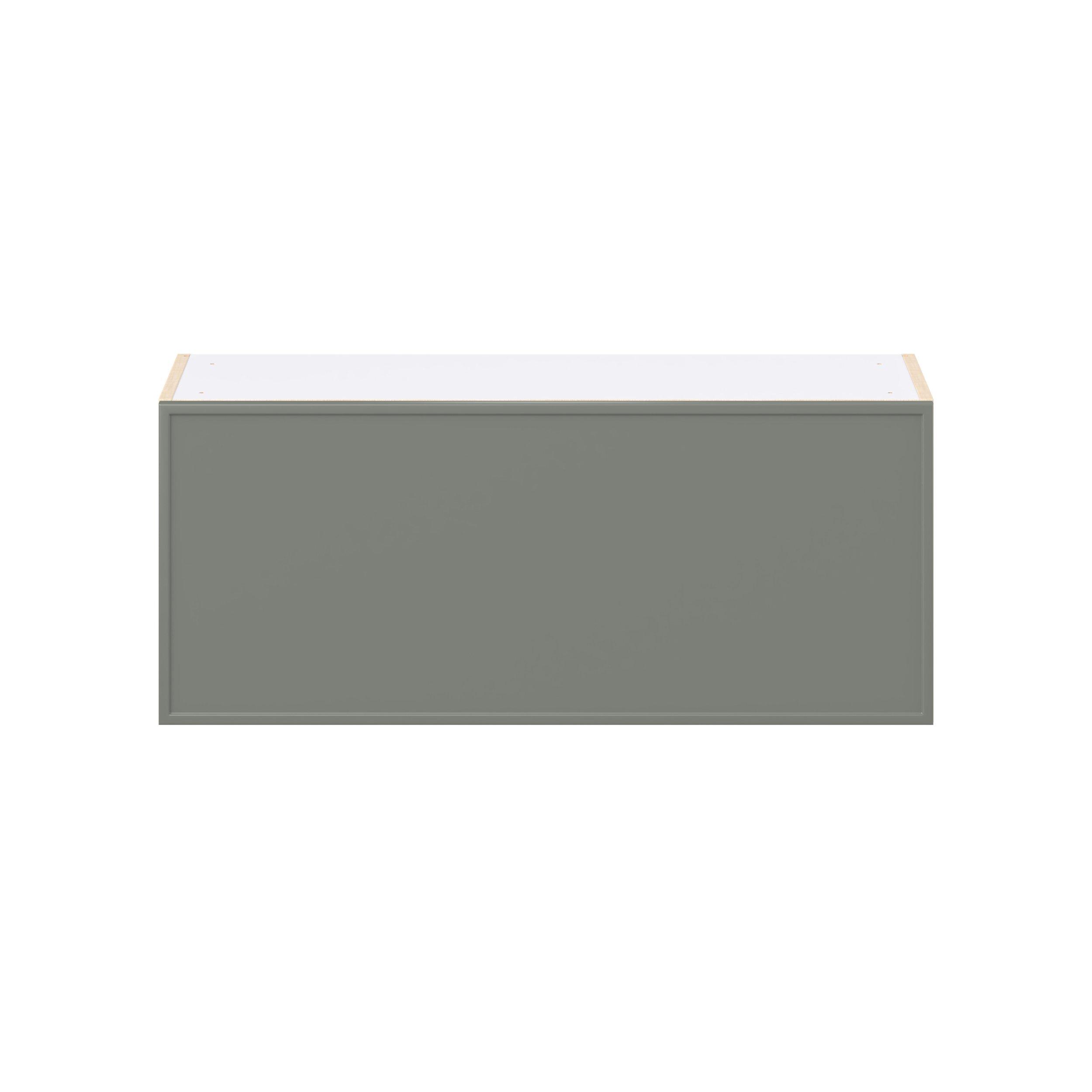 Linden 36 in. Painted Moss Green Lift Up Wall Cabinet