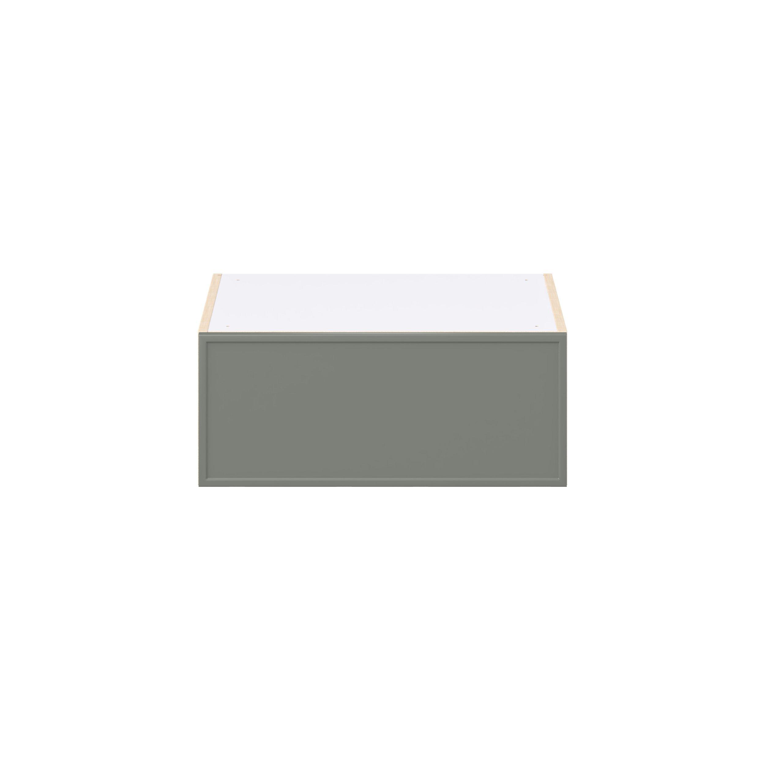 Linden 24 in. Painted Moss Green Lift Up Wall Cabinet