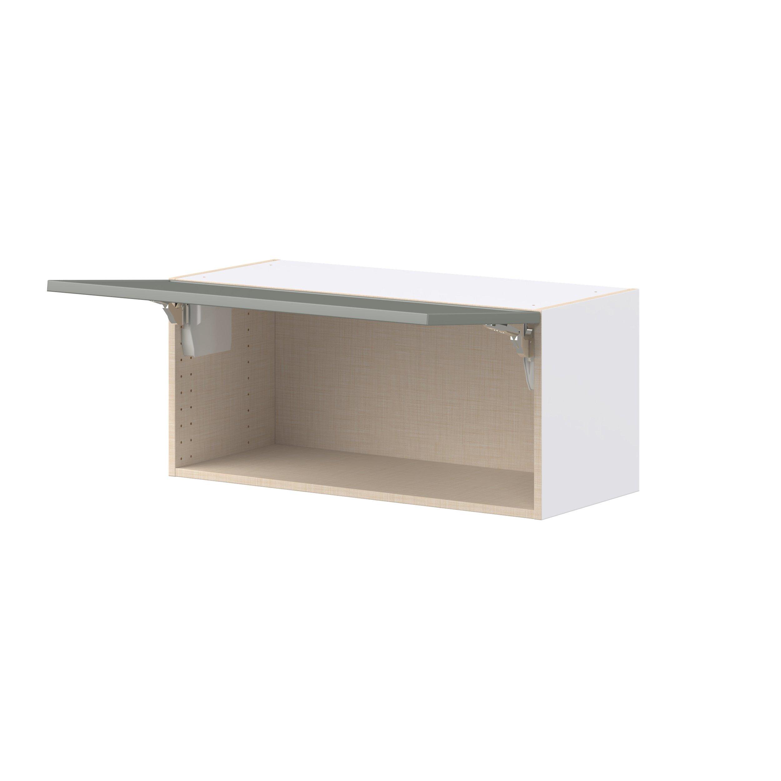 Linden 33 in. Painted Moss Green Lift Up Wall Cabinet
